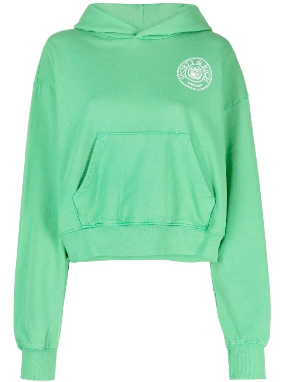 logo-print jersey hoodie - 1