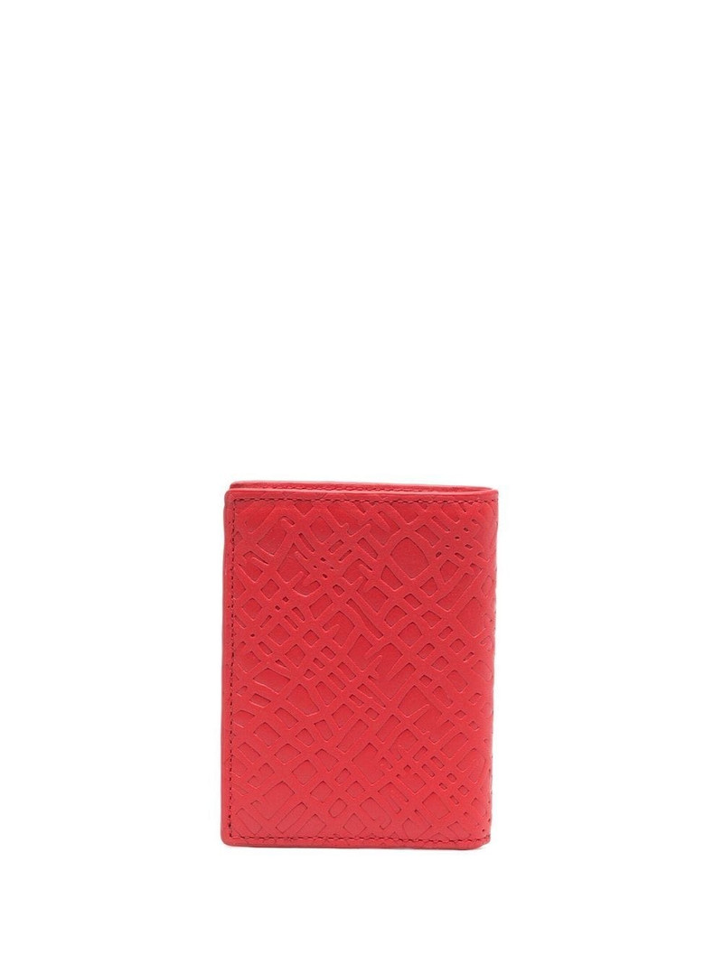 Comme Des Garçons embossed-pattern leather wallet outlook