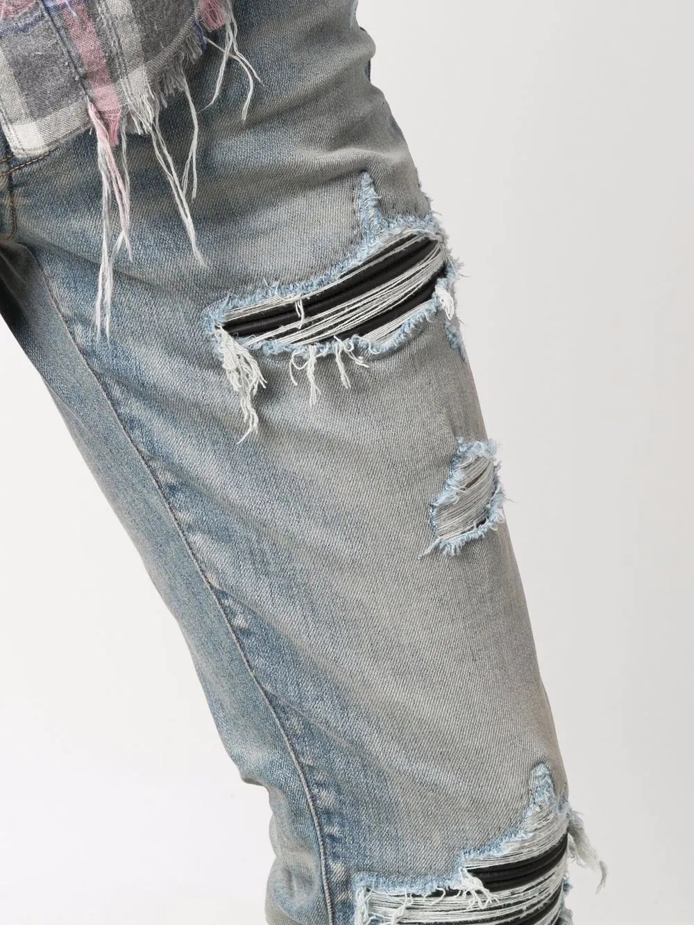 distressed straight-leg jeans - 5