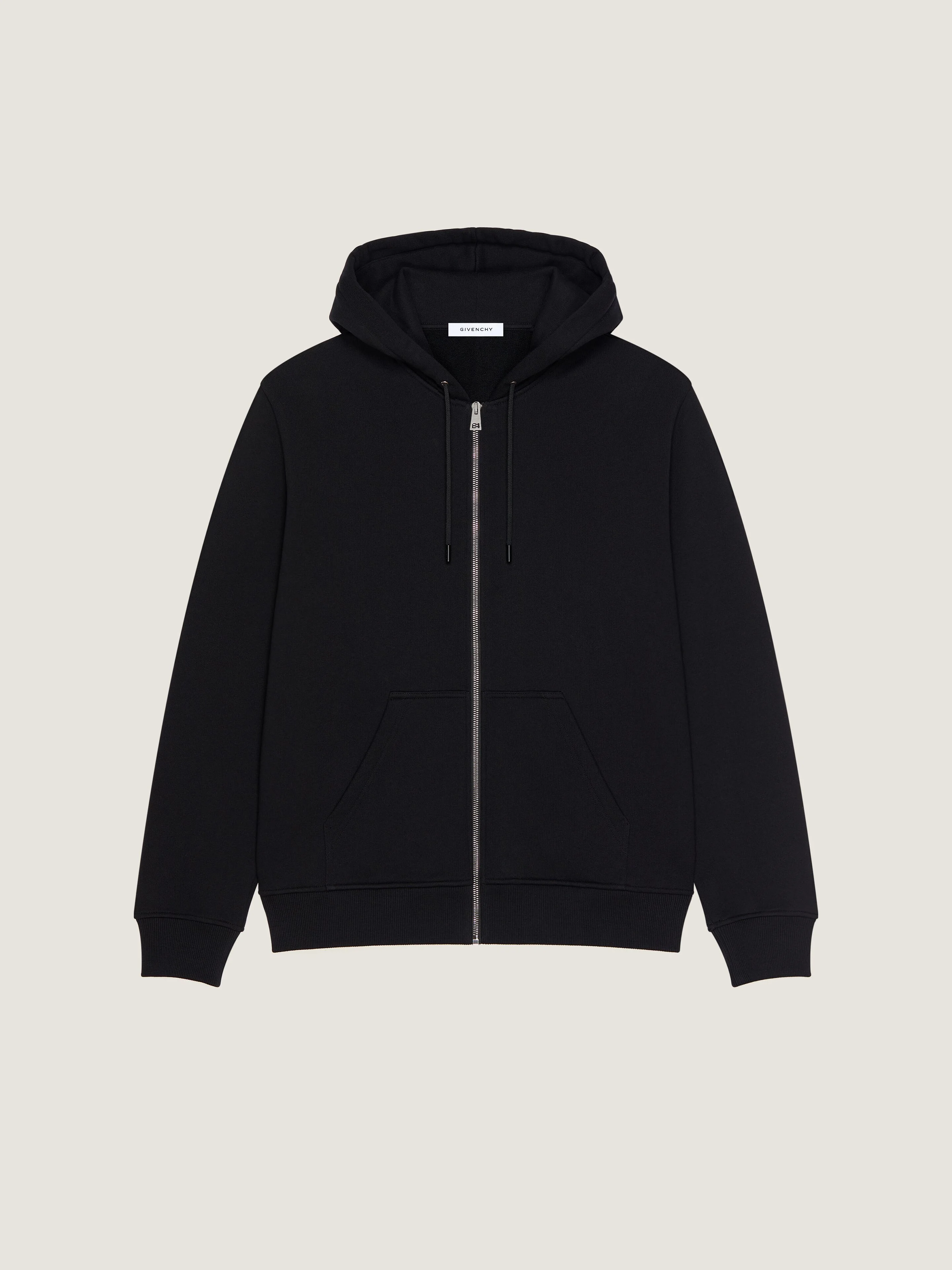 ZIPPED HOODIE IN FLEECE WITH PHOTOGRAPHIC NEGATIVE PRINT - 1