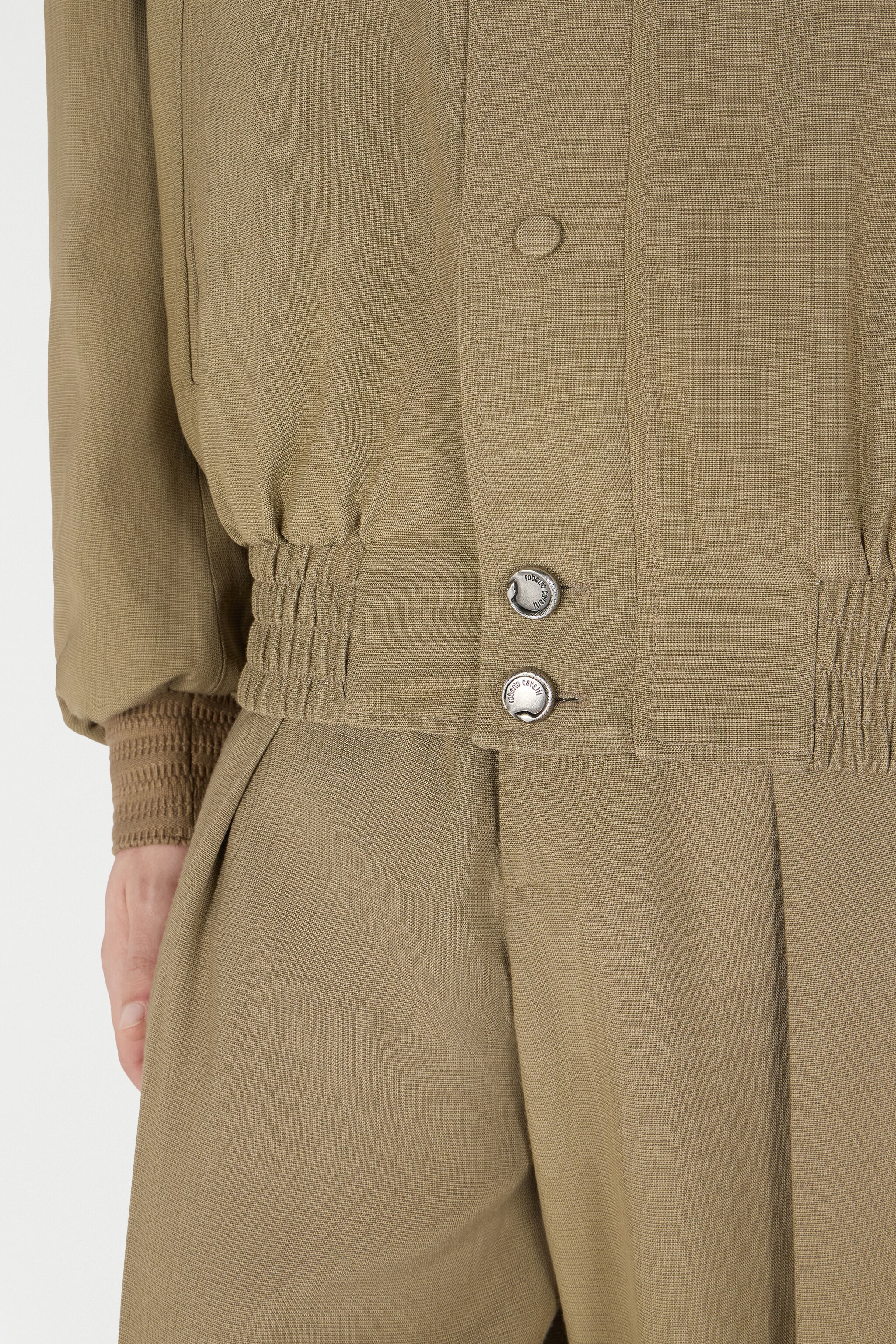 Buttoned Bomber Jacket - 7