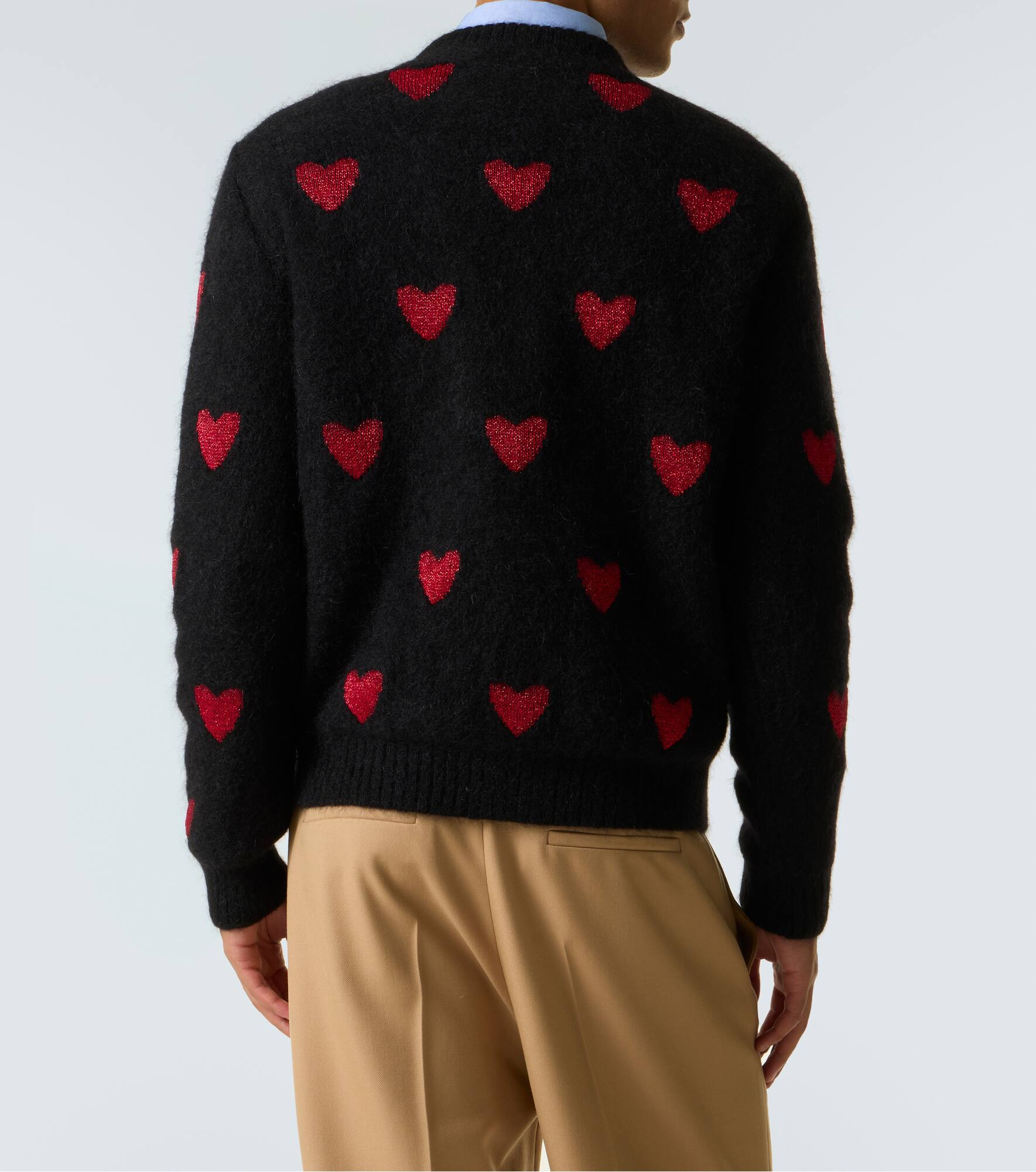 Lamé jacquard sweater - 4