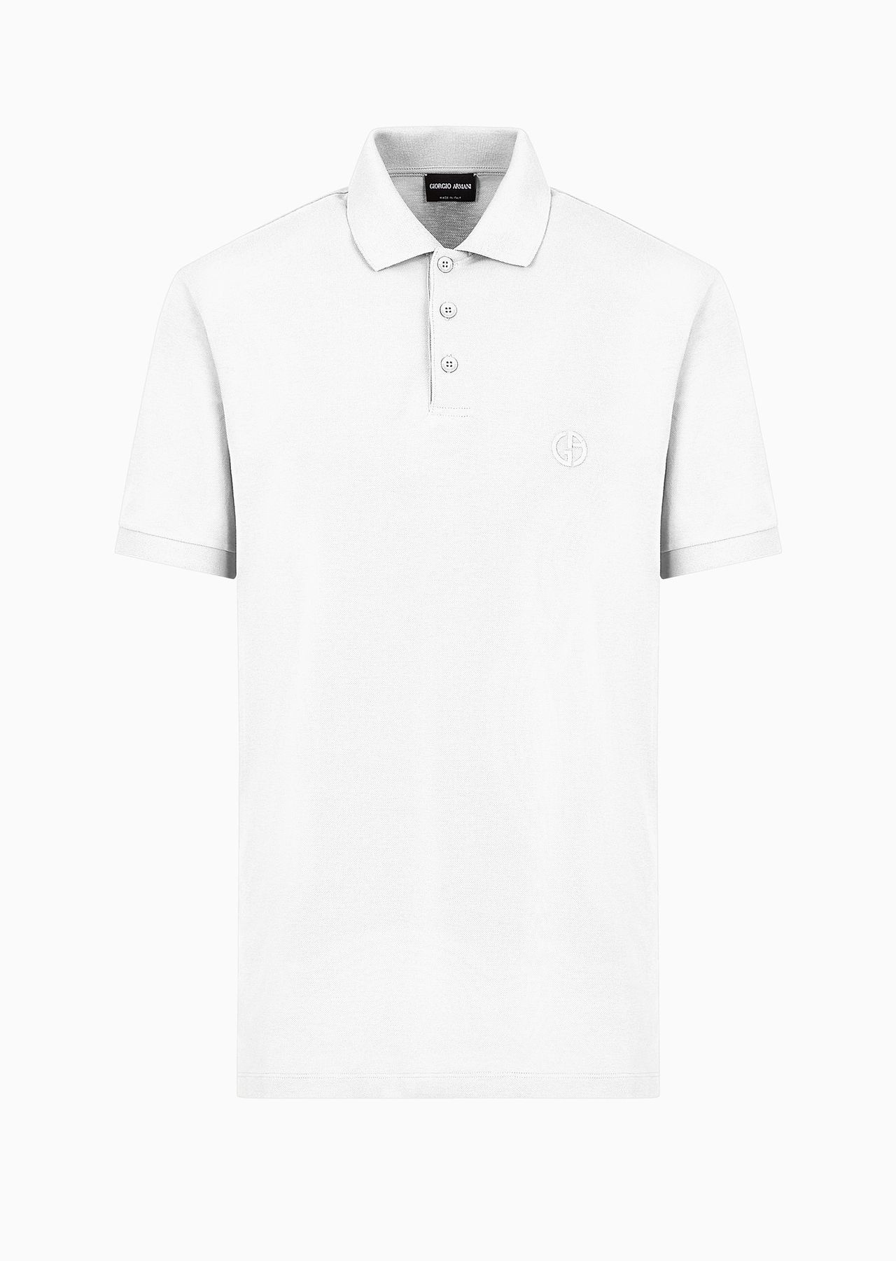 Stretch cotton piqué polo shirt - 1