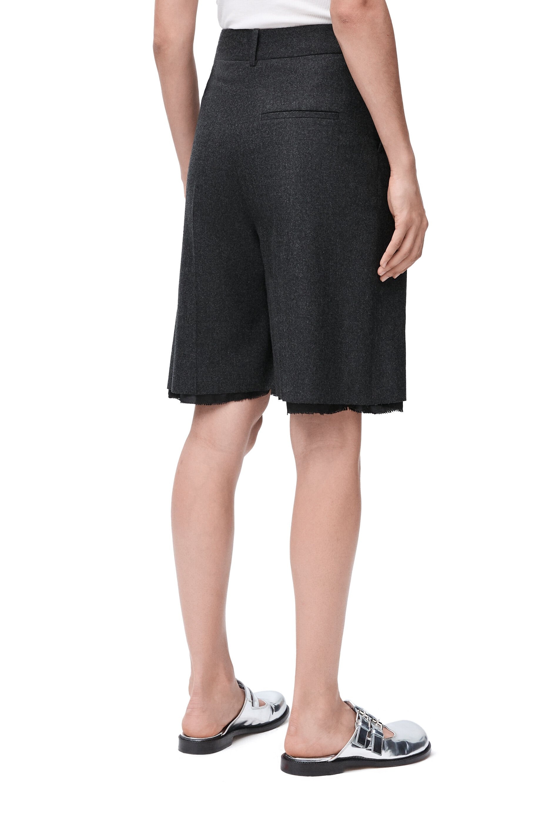 Anagram shorts in wool and cashmere - 4