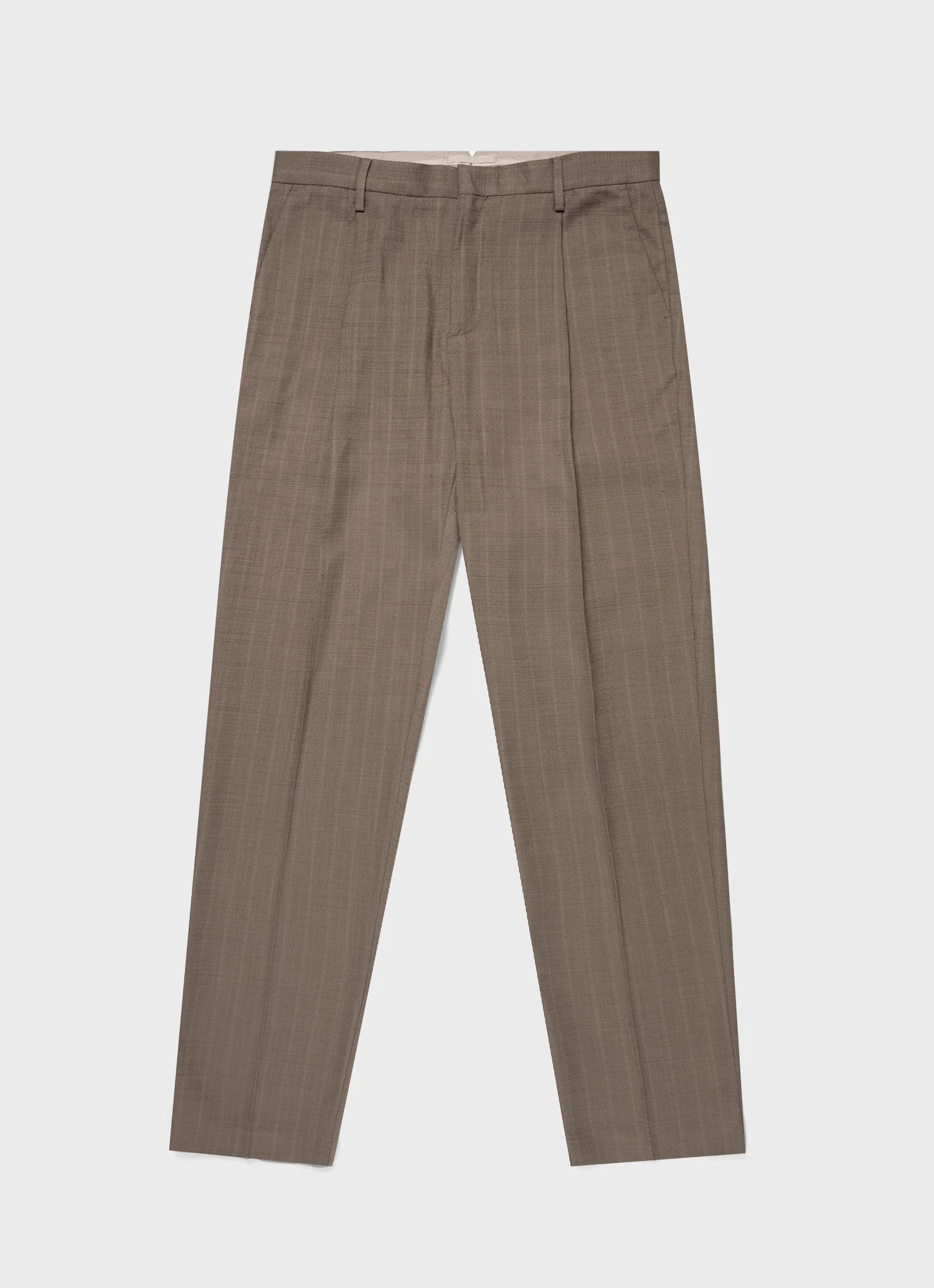 Cotton Raffia Pleat Trouser - 1