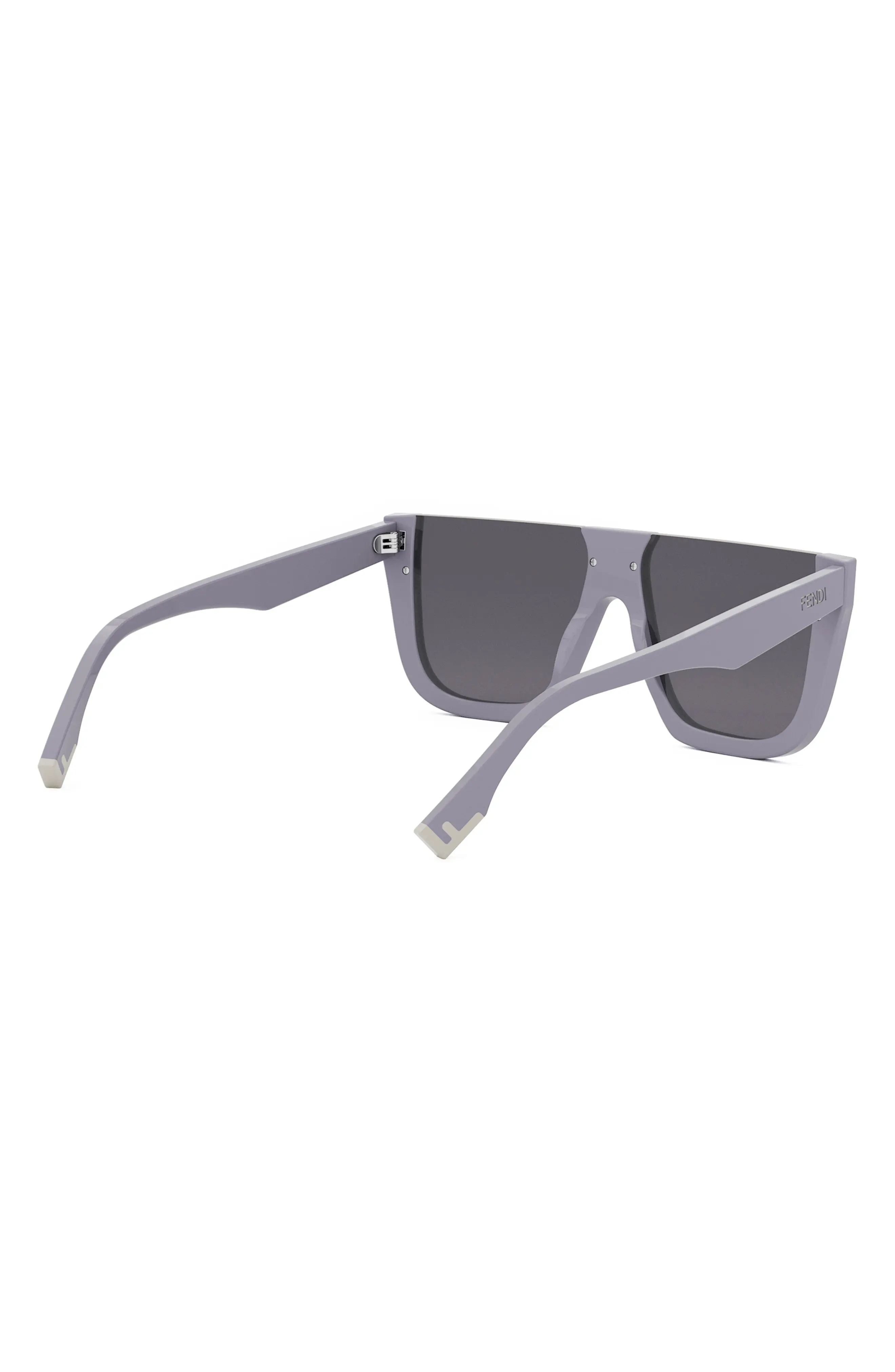 'Fendi Way Flat Top Sunglasses in Shiny Violet /Smoke - 7