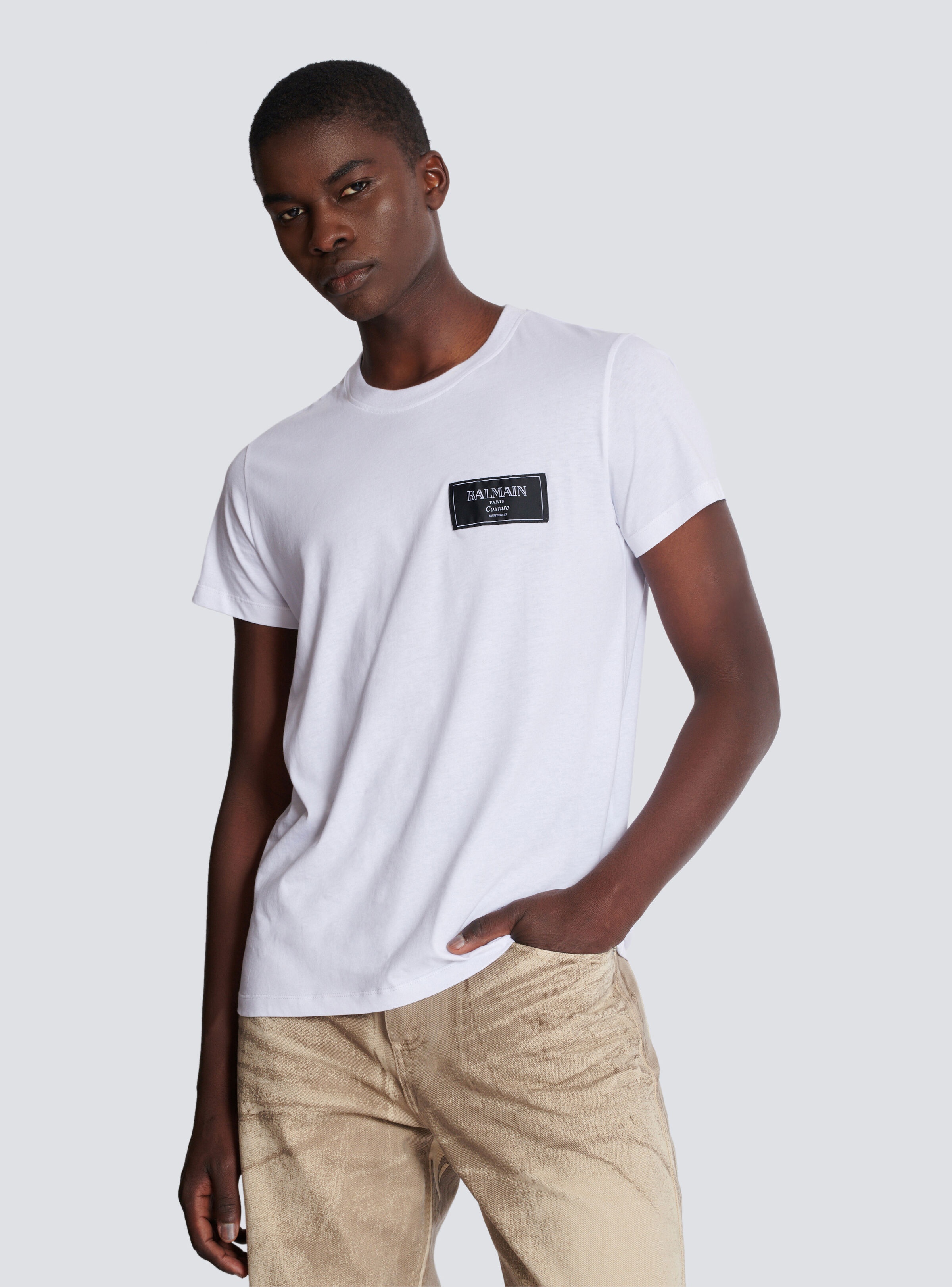 T-shirt with Balmain Couture label - 6