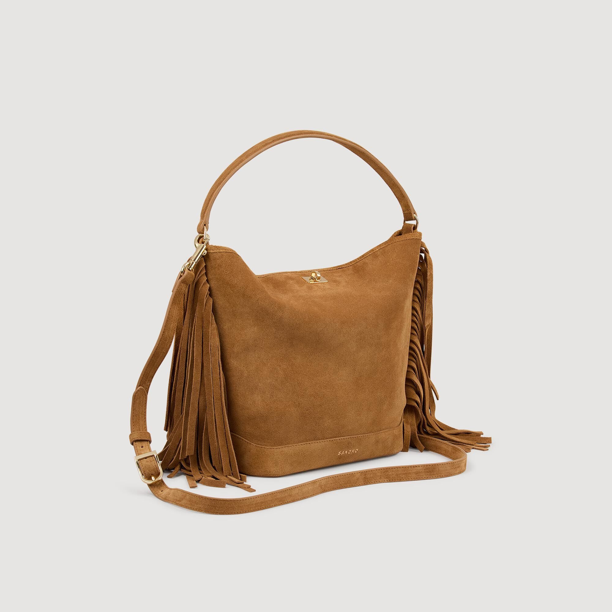 FRINGED SUEDE BUCKET BAG TANGOSO - 2