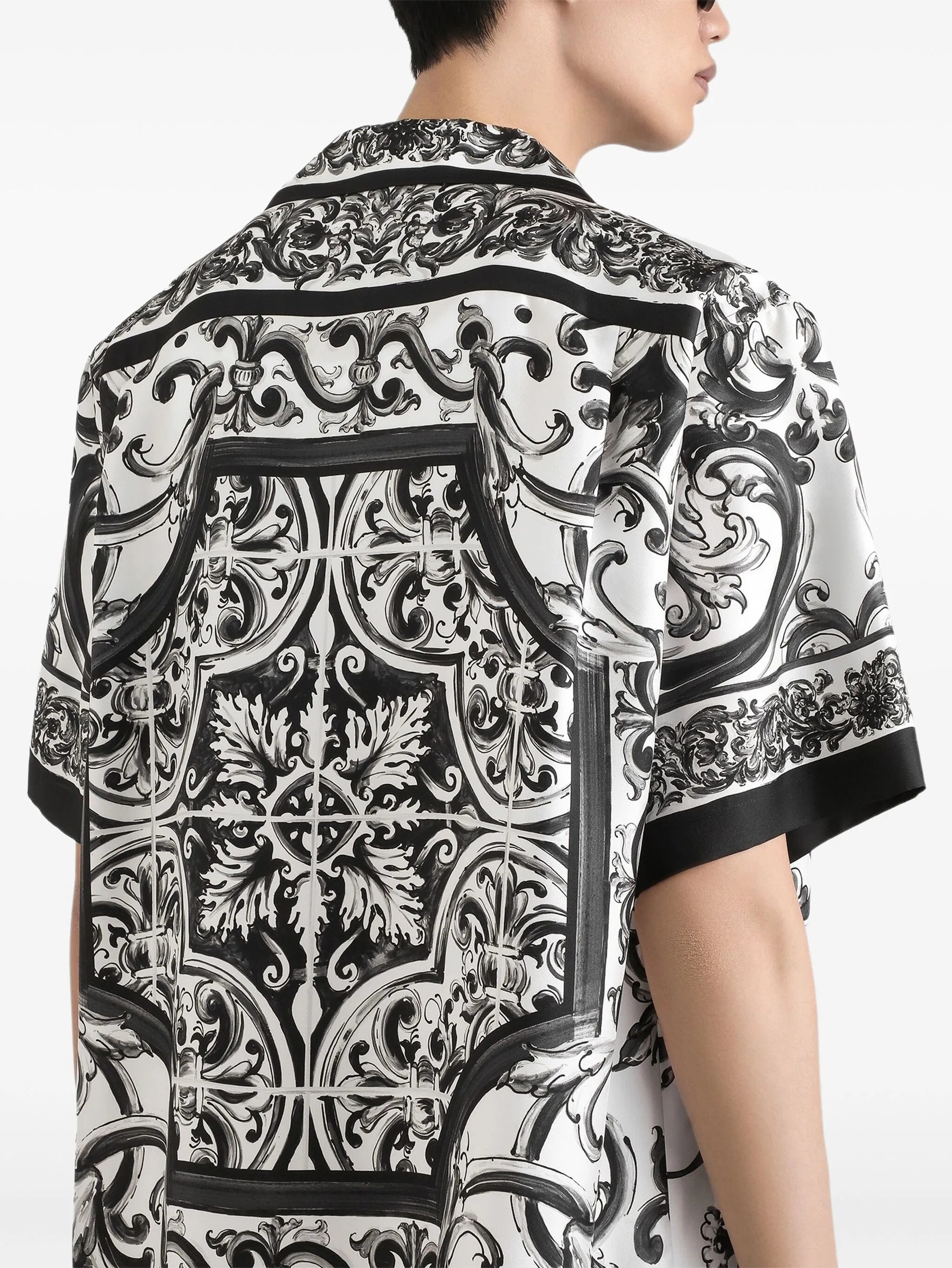 Majolica-print Silk Shirt - 5