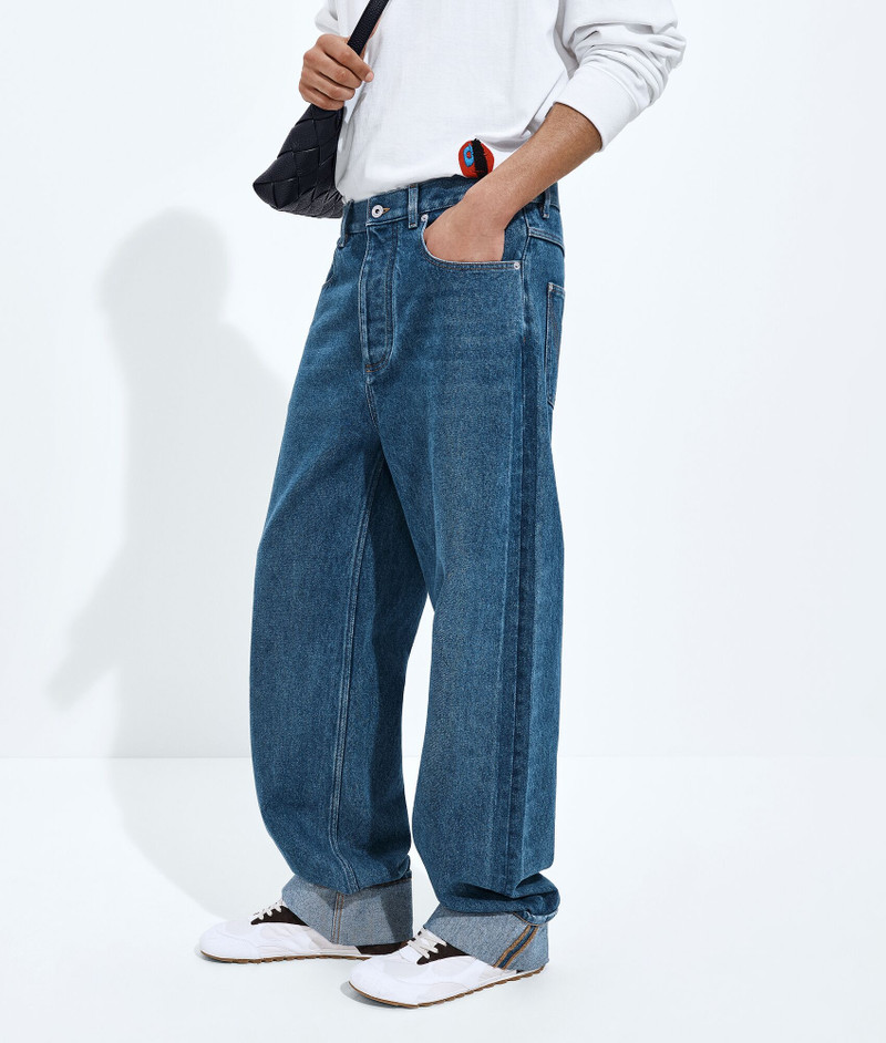 Bottega Veneta Medium Indigo Turned-Up Jeans outlook