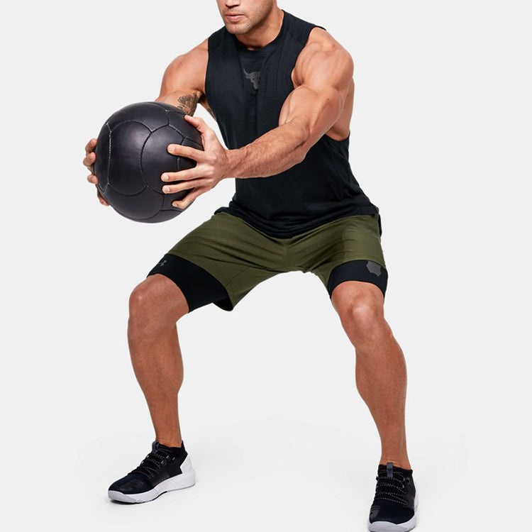Under Armour Project Rock Unstoppable Shorts 'Olive Green' 1359119-315 - 5