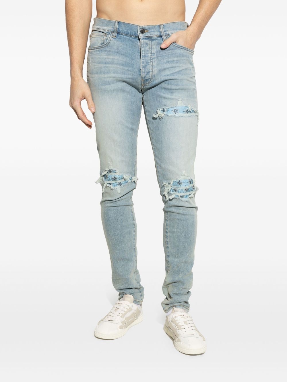 embroidered skinny jeans - 3