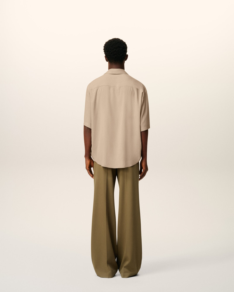 BEIGE AMI CAMP SHORT SLEEVED SHIRT 5