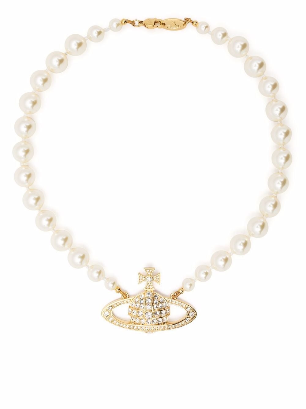 Bas Relief pearl-chain choker - 1