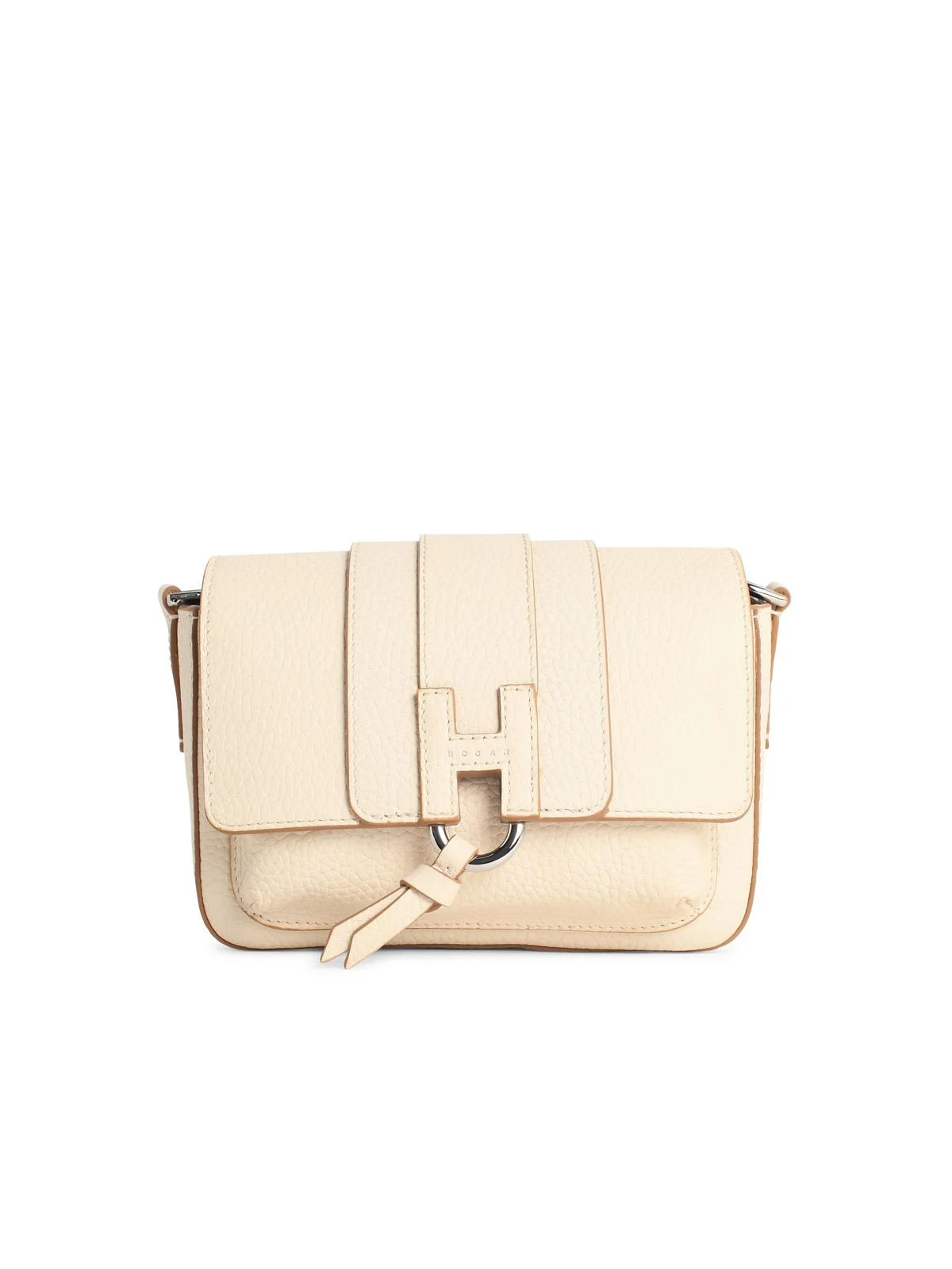 Hogan 'FLAP Hogan Trend' Ivory Leather Bag - 1
