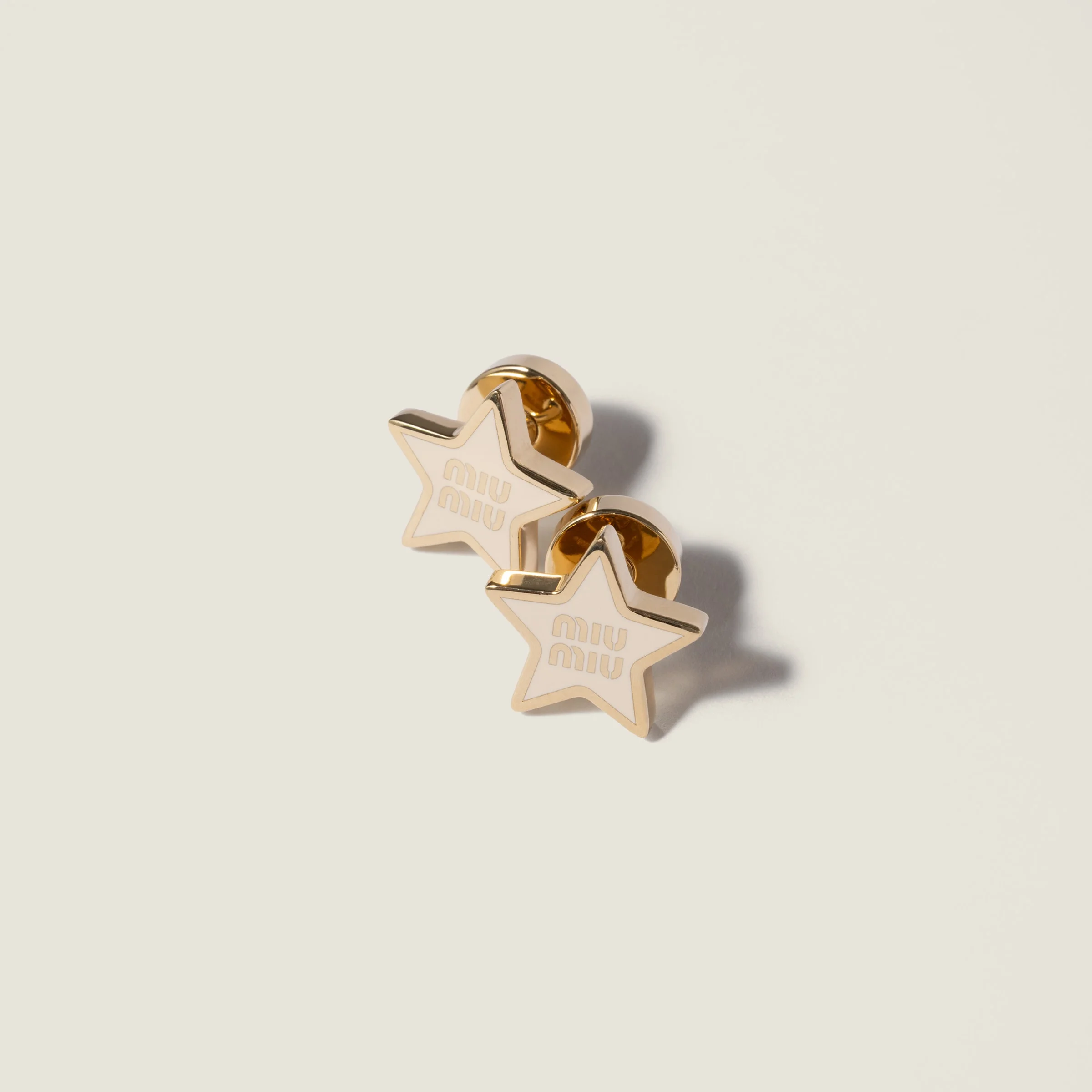 Enameled metal earrings - 1