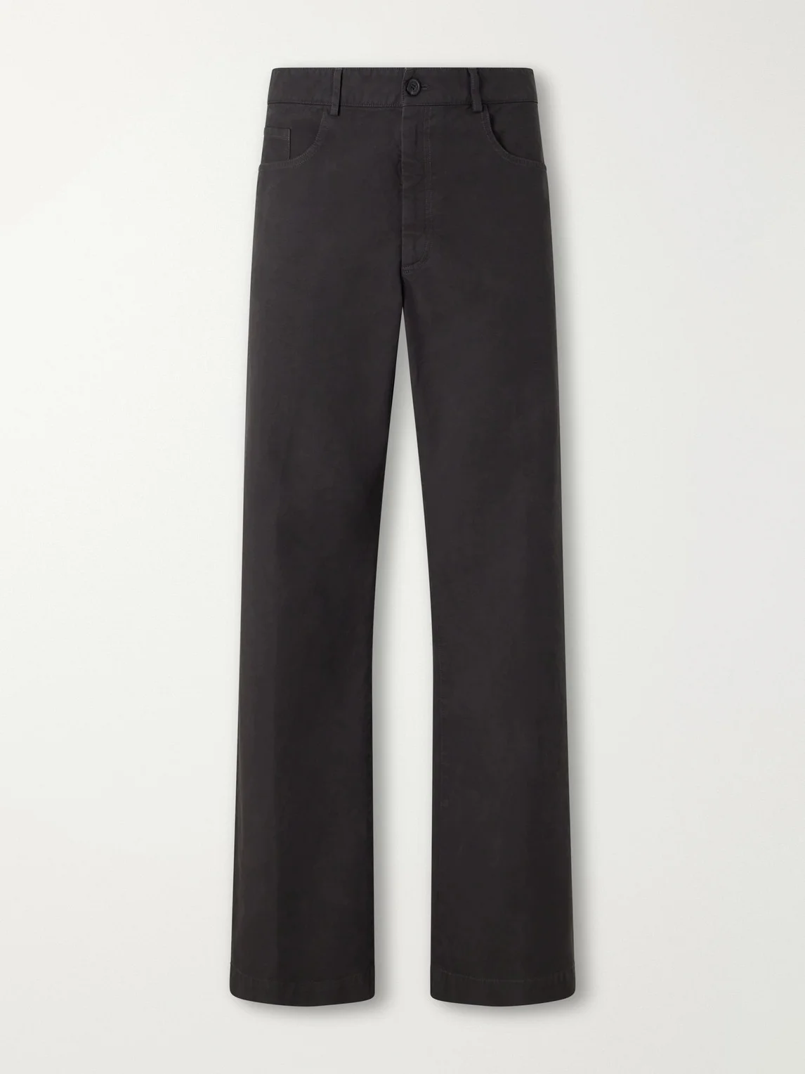 Straight-Leg Cotton Trousers - 1