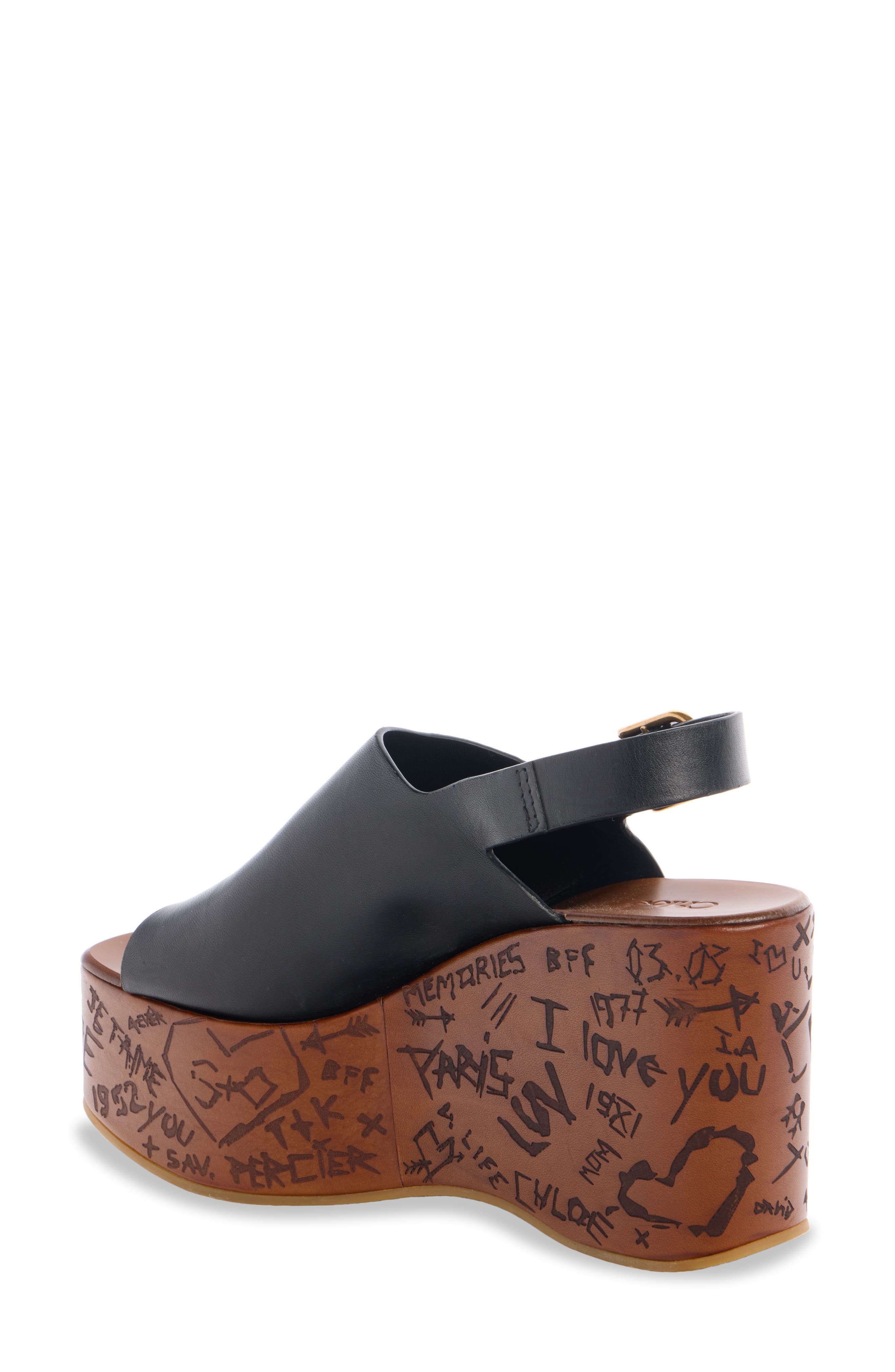Chloé Maxime Platform Slingback Sandal in Black at Nordstrom - 2