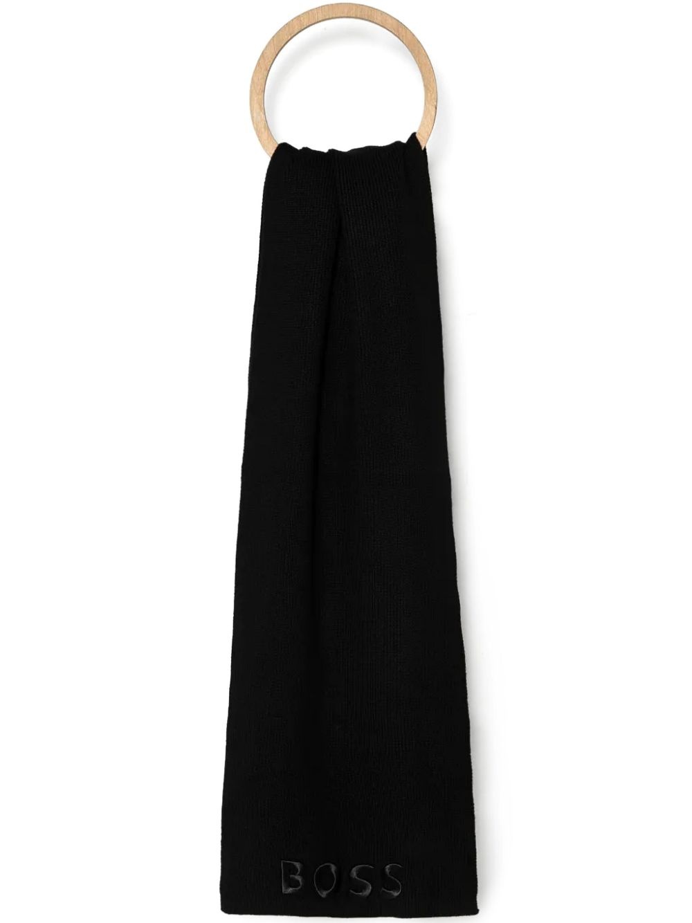 logo-embroidered scarf - 1