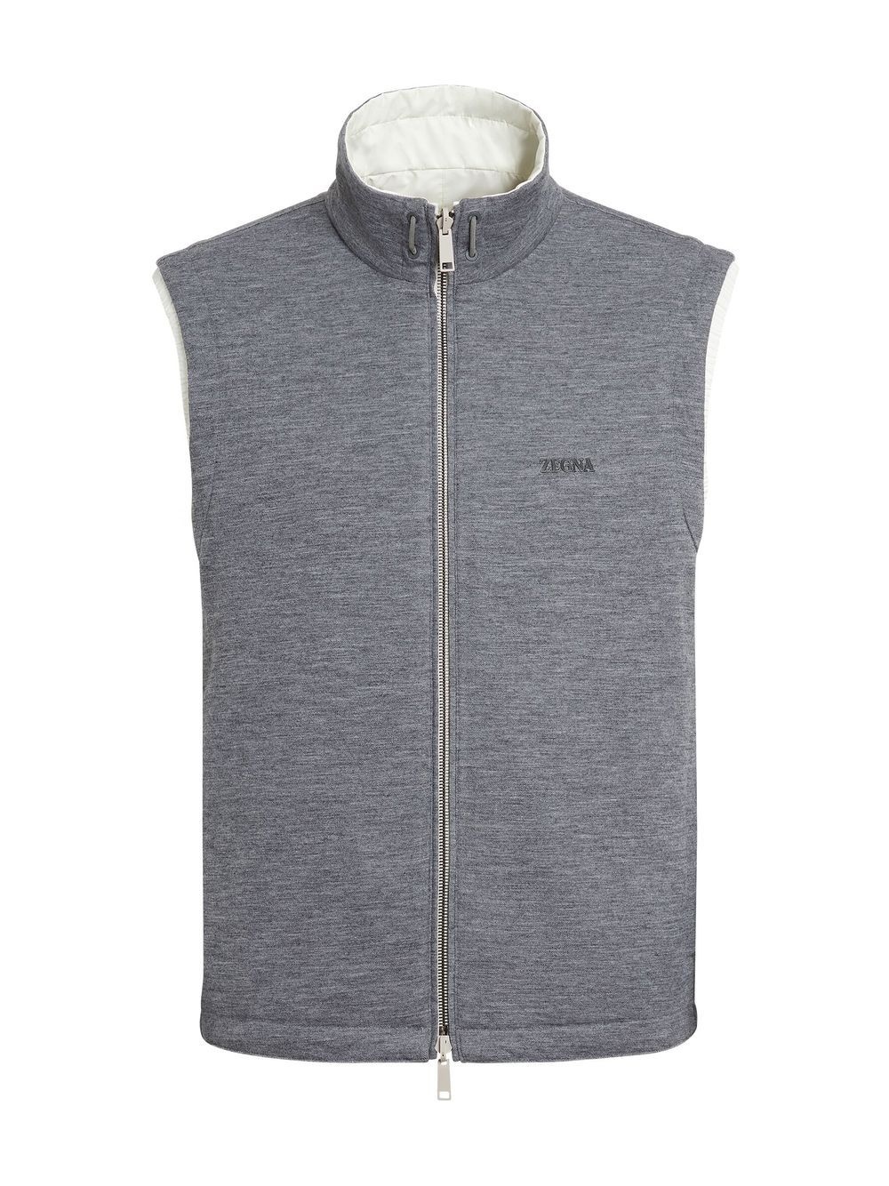 reversible zip-up vest - 6
