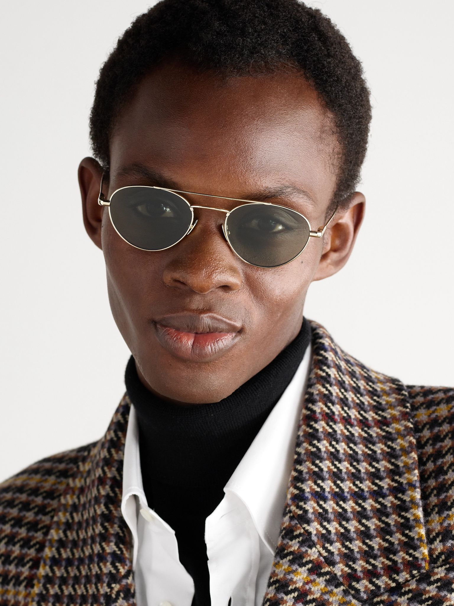 Aviator-Style Gold-Tone Sunglasses Gold - 2
