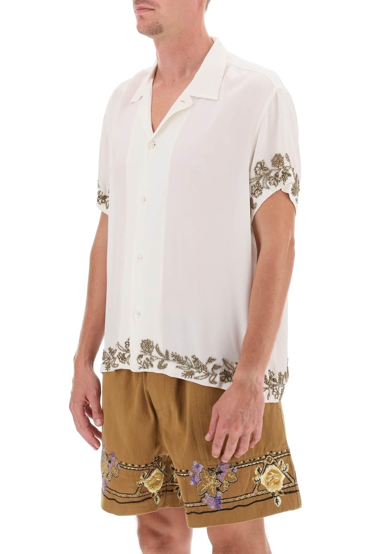 SILK SHIRT WITH FLORAL BEADWORKS - 5