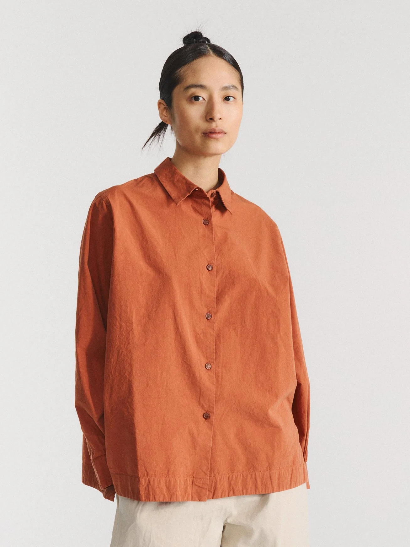 BIGGY SHIRT - PAPER COT - BRICK - 1
