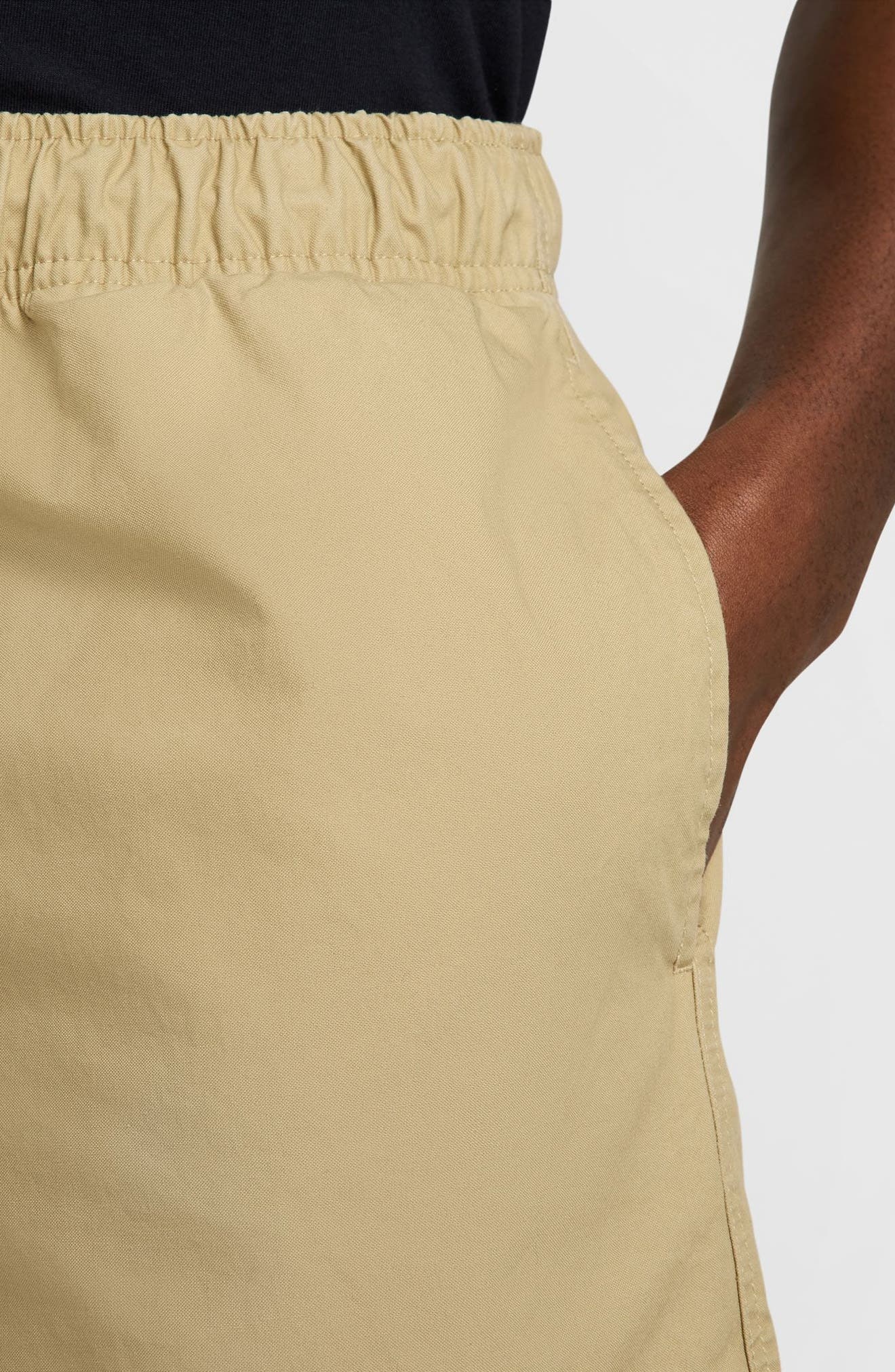 Nike Club Washed Flow Shorts in Parachute Beige at Nordstrom - 4