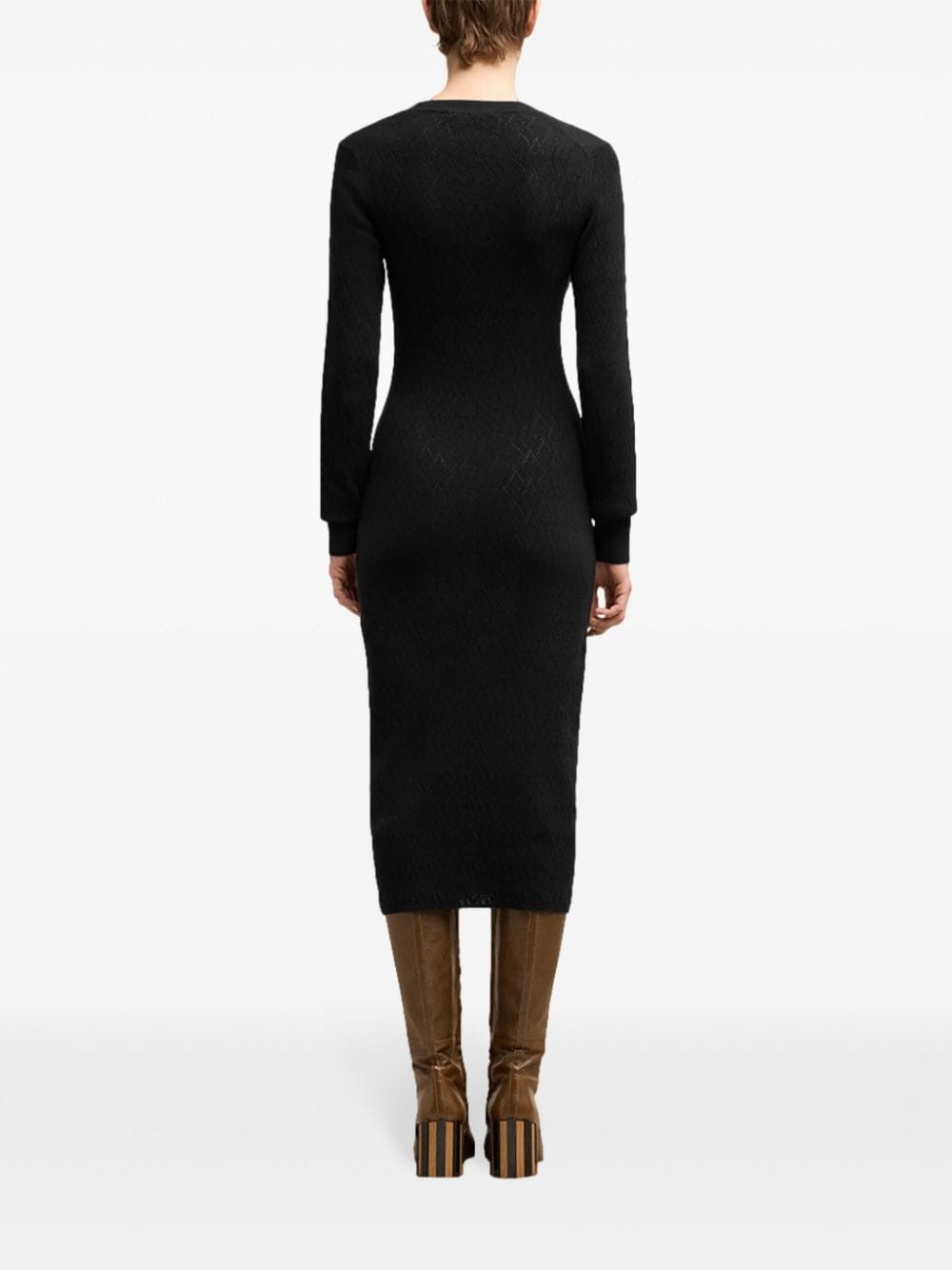 pointelle midi-dress - 4
