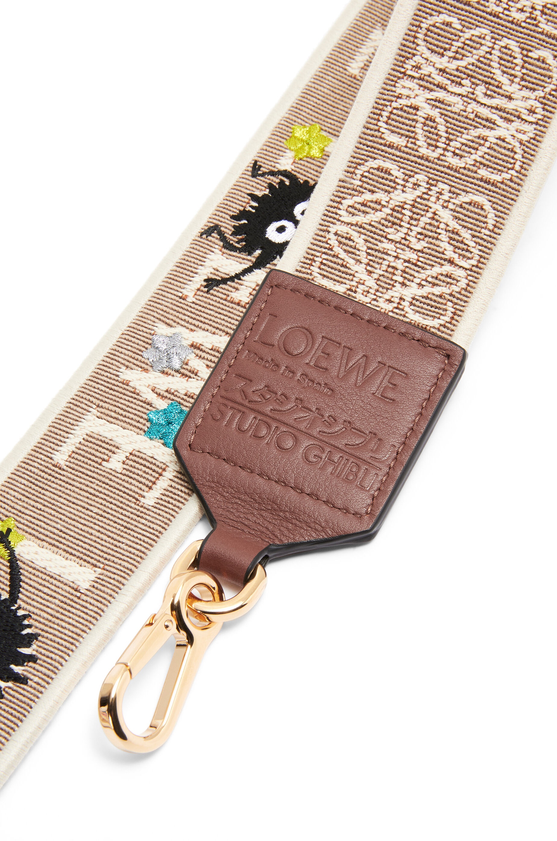 Susuwatari strap in Anagram jacquard and calfskin - 3