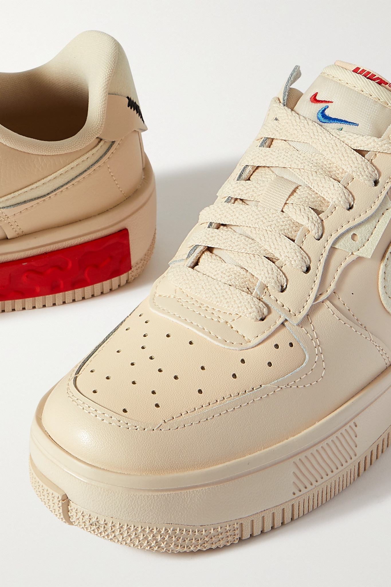 Air Force 1 Fontanka faux suede-trimmed leather sneakers - 4