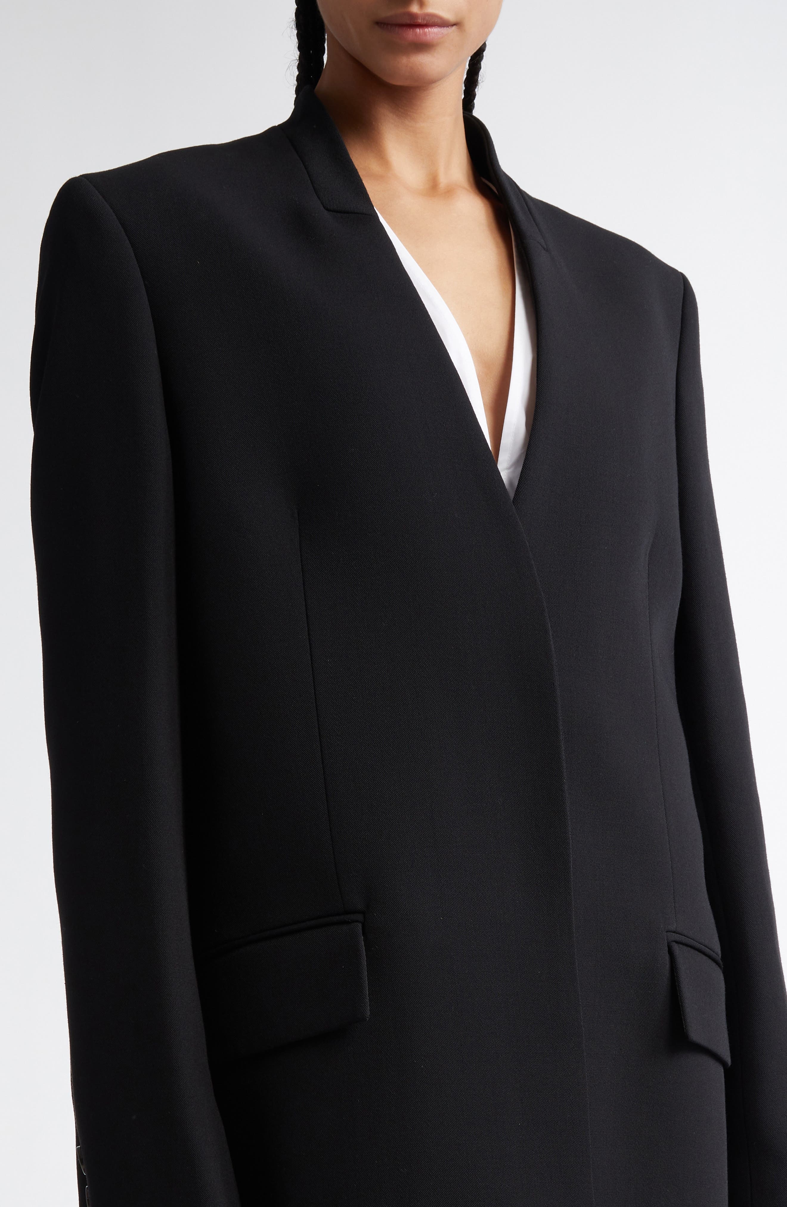 TOTEME Deep Pleated Coat in Black at Nordstrom - 5