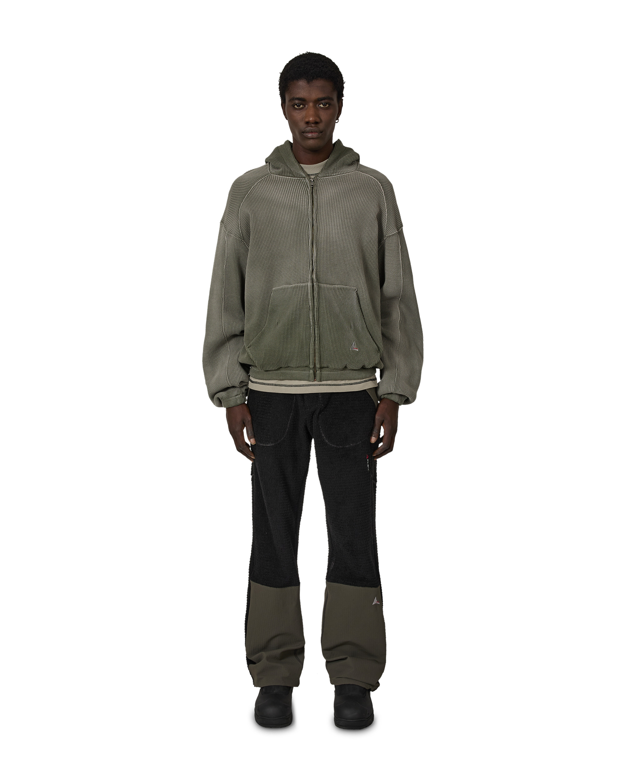 Bee Sun Faded Waffle Zip Up Hoodie - 4