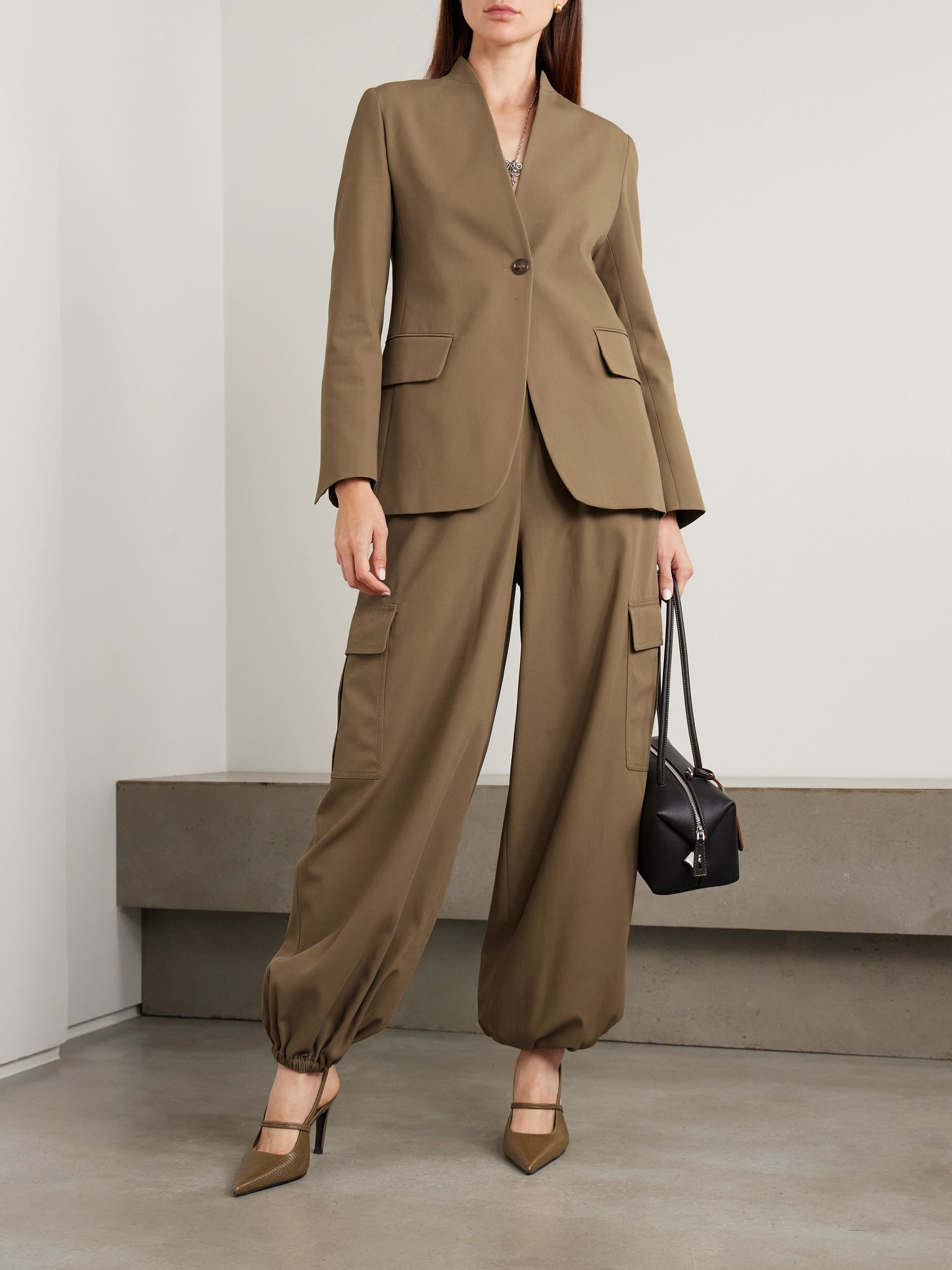 Segnale cotton-twill blazer Mushroom - 2