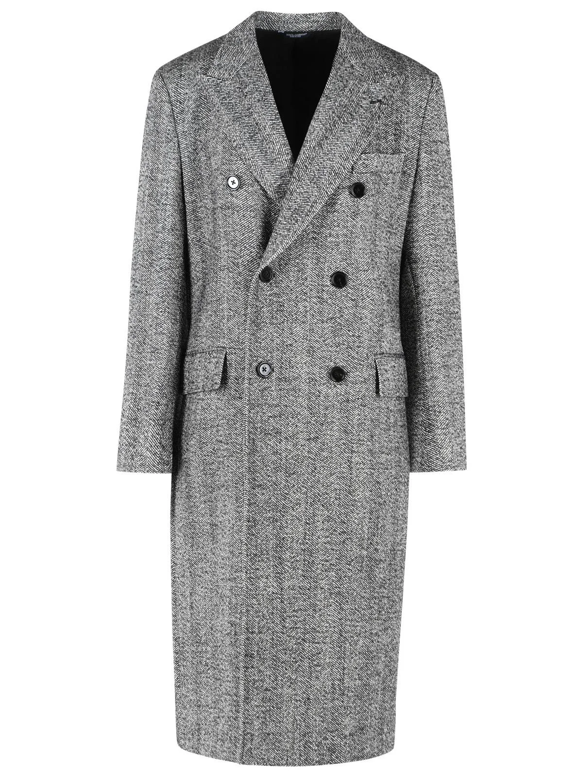 Dolce & Gabbana FANTASIA Grey Virgin Wool Coat - 1