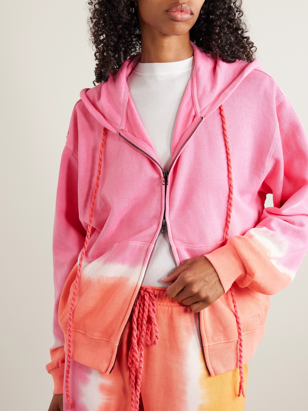 Tie-dyed Cotton And Cashmere-blend Jersey Hoodie - 4