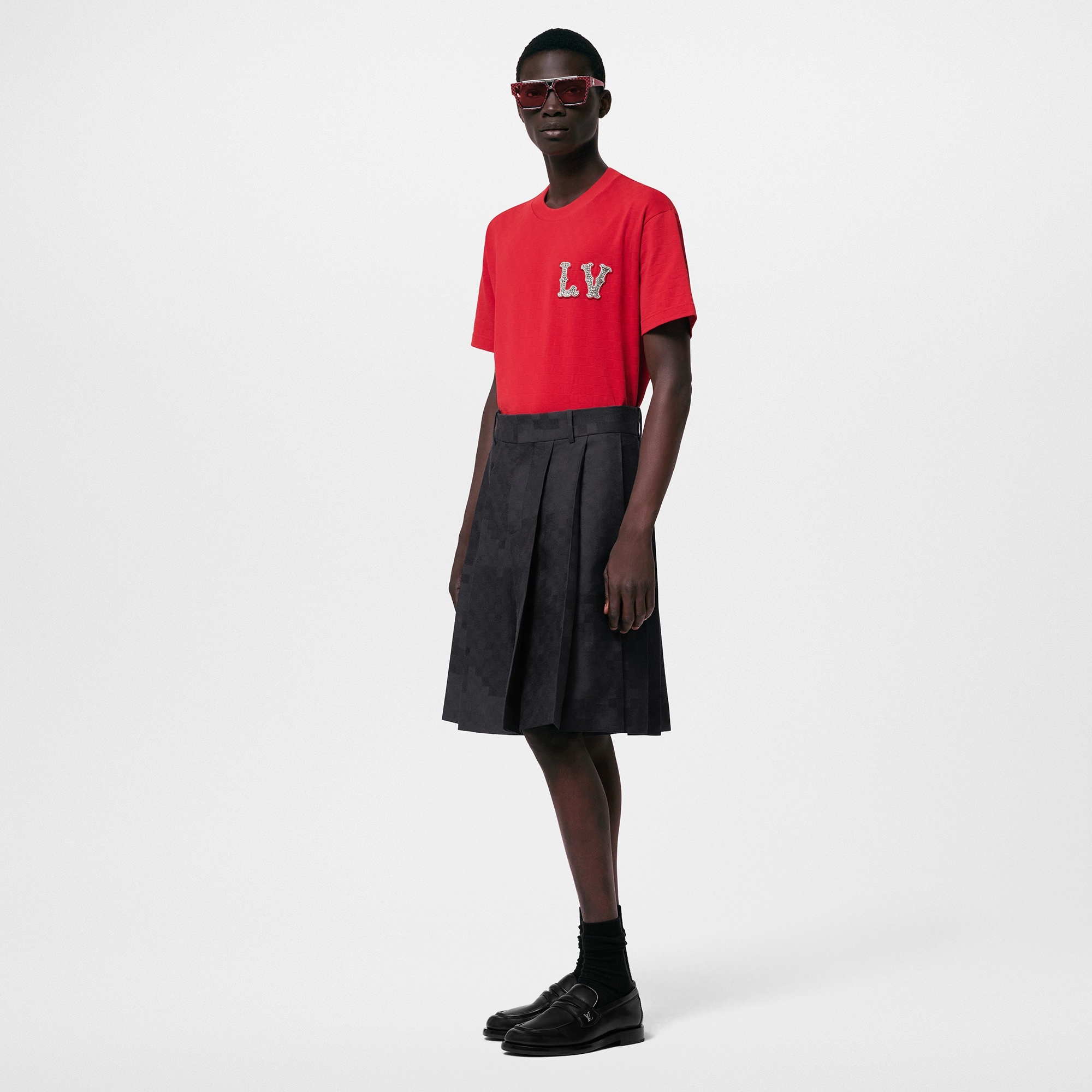 Cotton Pique T-Shirt With Embroidered LV Patch - 4