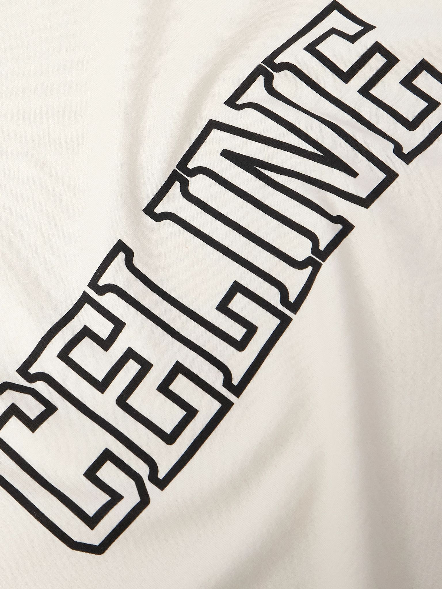 Logo-Print Layered Striped Cotton-Jersey T-Shirt Cream - 4