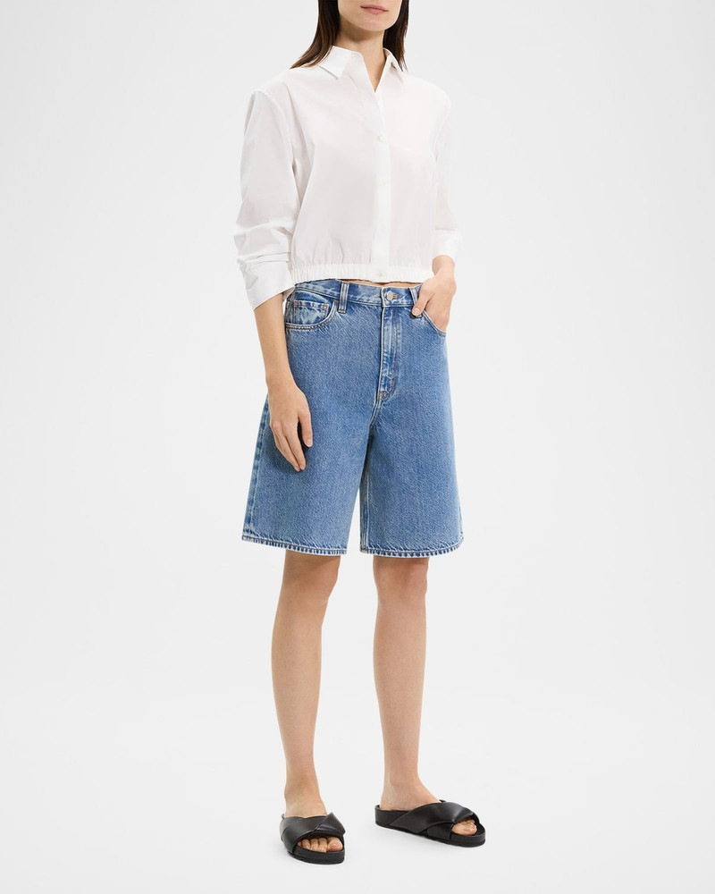 Theory High-Rise Relaxed Denim Shorts outlook