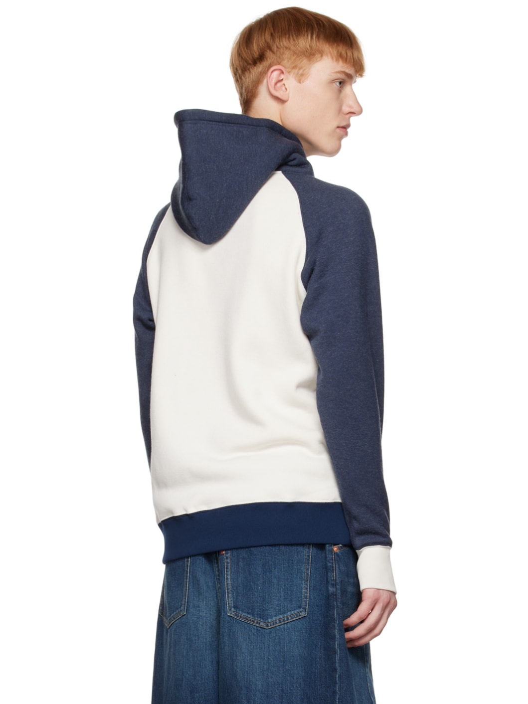 Navy & White 2Tone Hoodie - 3