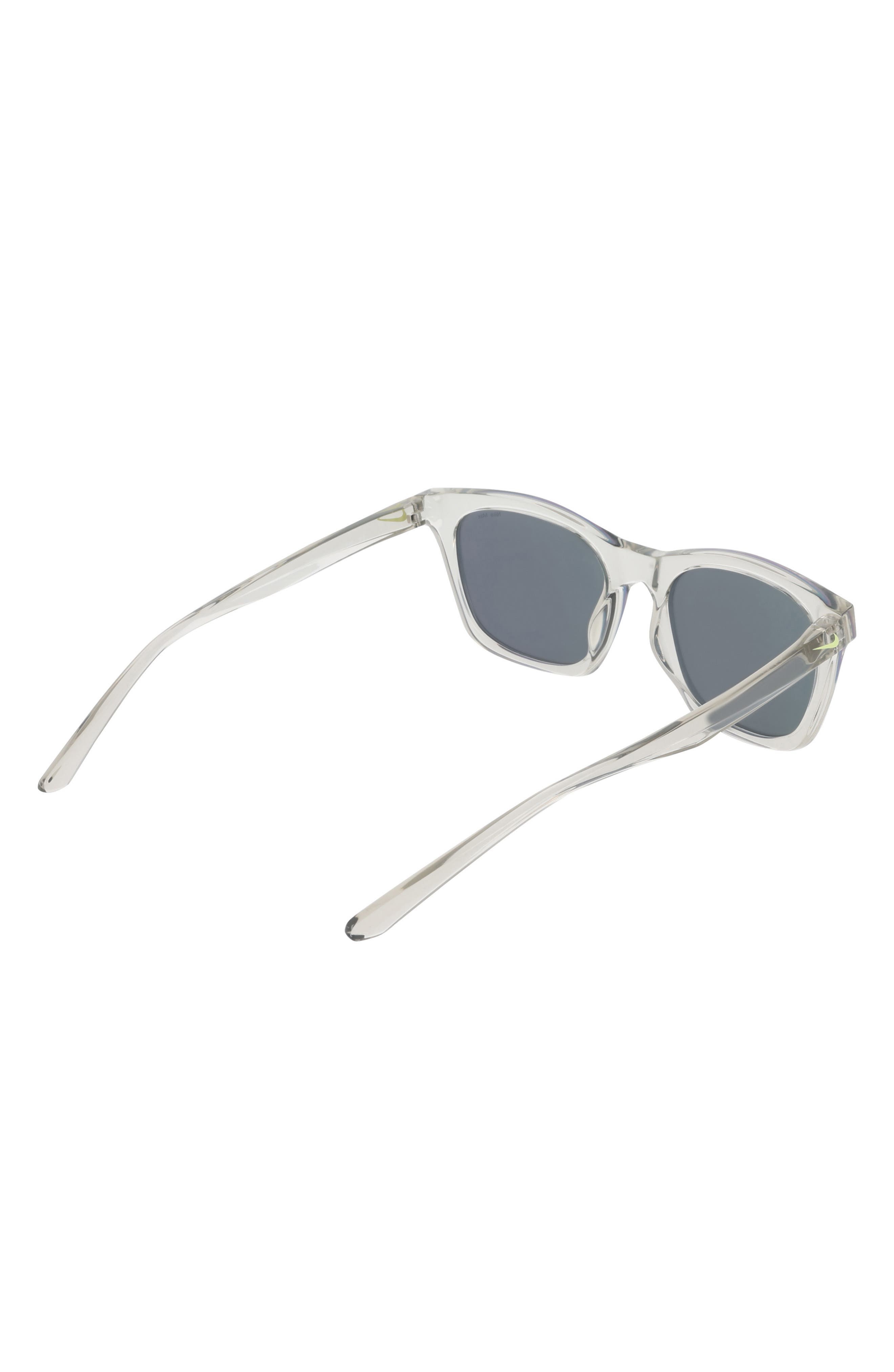 Nike Vital Flow 53mm Gradient Tea Cup Sunglasses in Light Silver /Green Flash at Nordstrom - 5