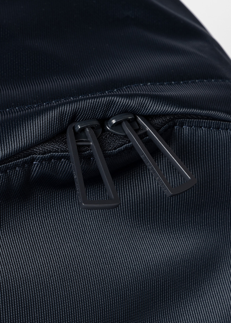 Navy 'Sports Stripe' Nylon Backpack 5
