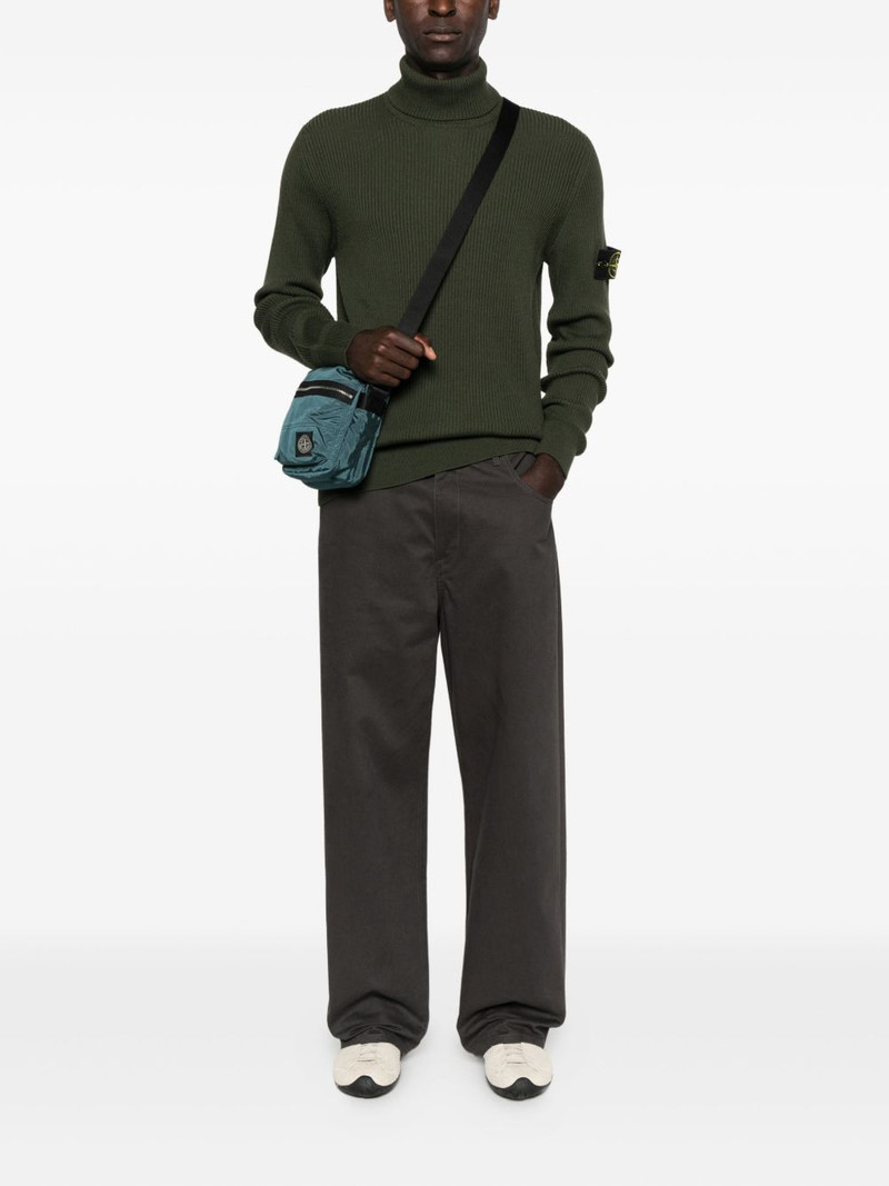 Stone Island ribbed turtleneck sweater outlook