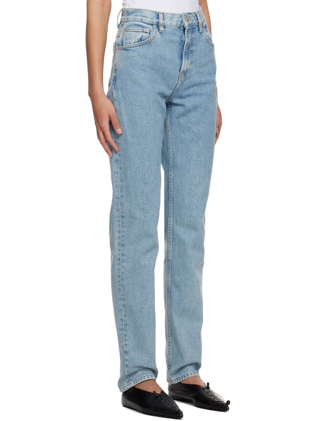 Blue Tapered Jeans - 2