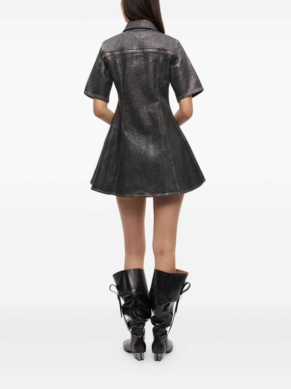 denim mini dress - 3