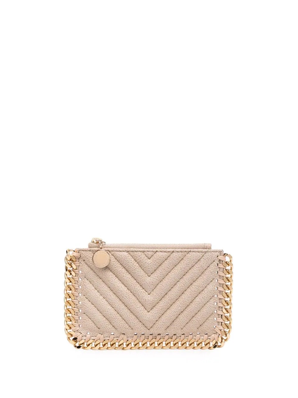 Falabella chevron-quilted zip-top purse - 1