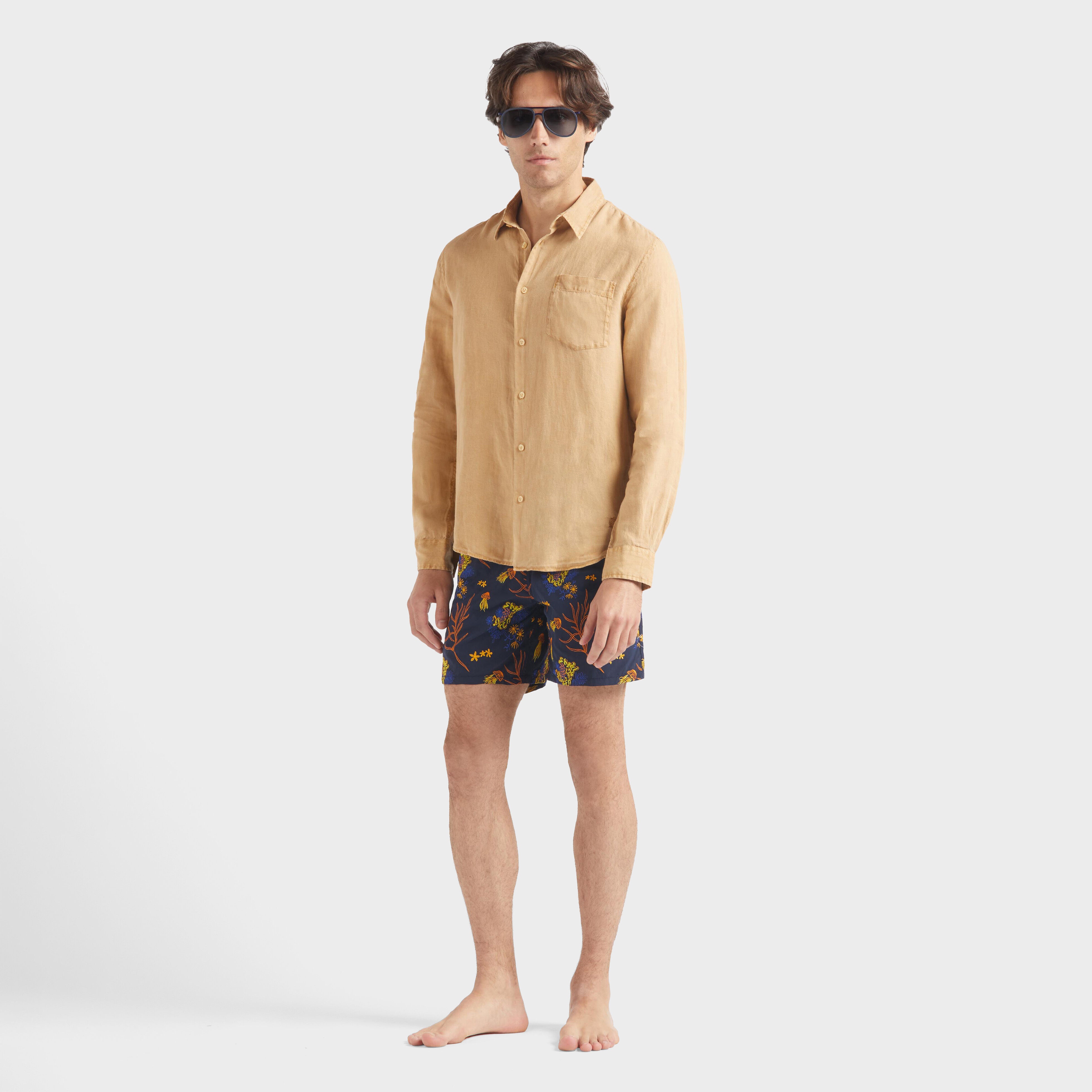 Men Linen Shirt Natural dye - 5