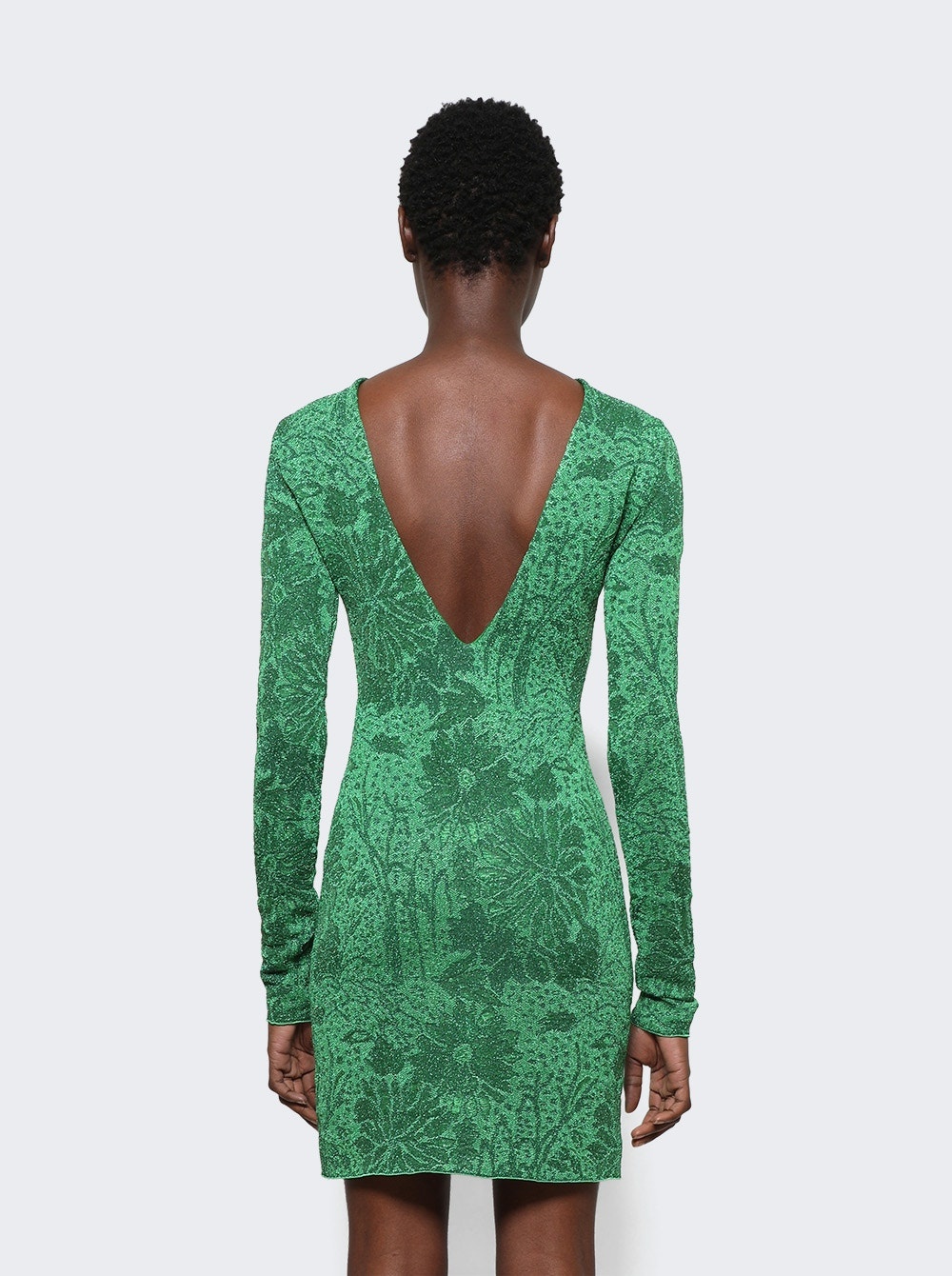 Fitted Hight Neck Dress Absinthe Green - 5