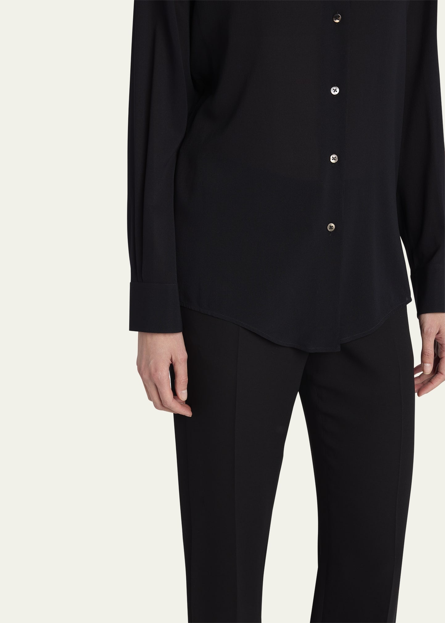 Elia Button Down Silk Blouse - 5