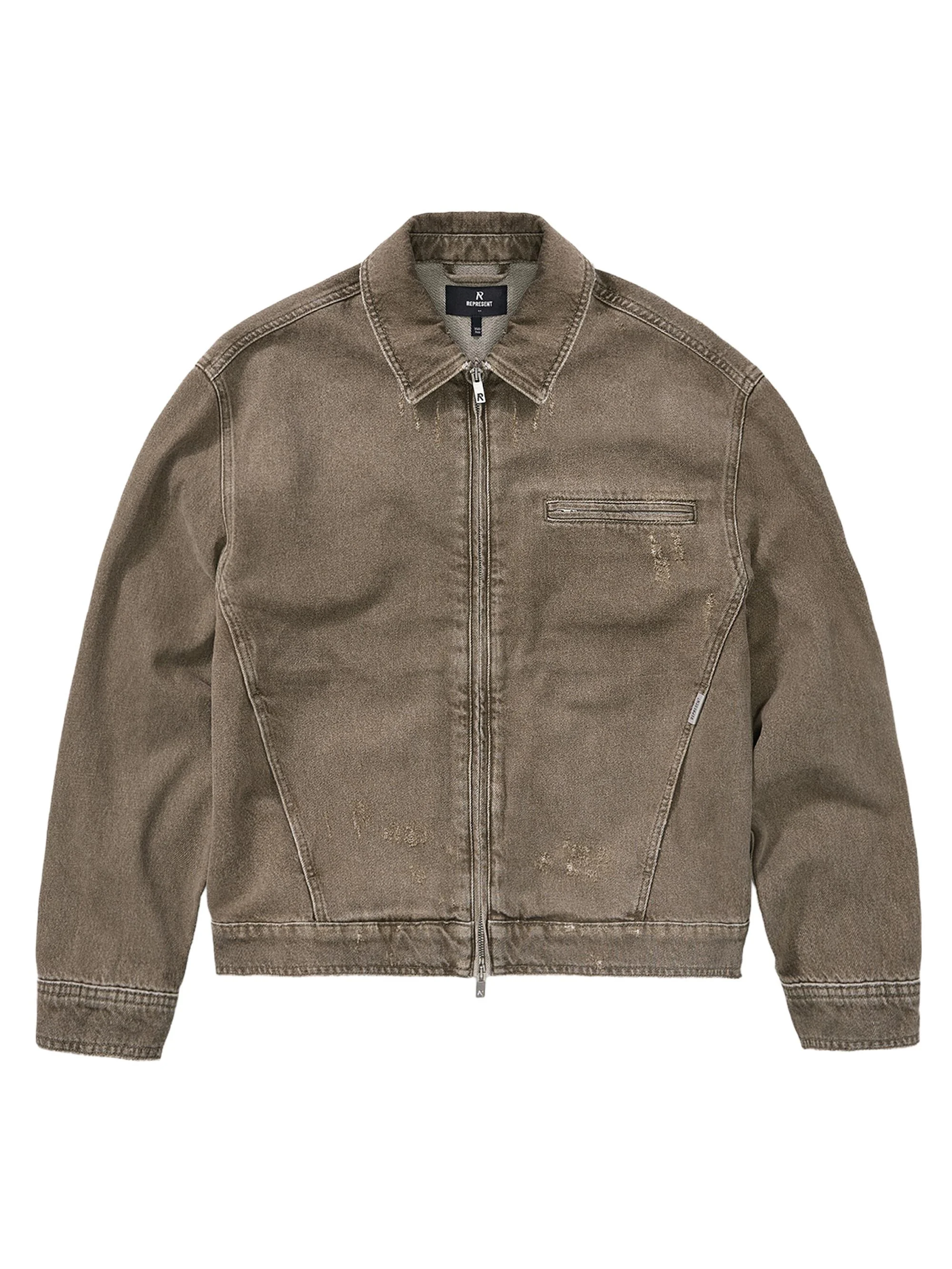 Men's Legacy Cotton Denim Jacket - Washed Olive - 1